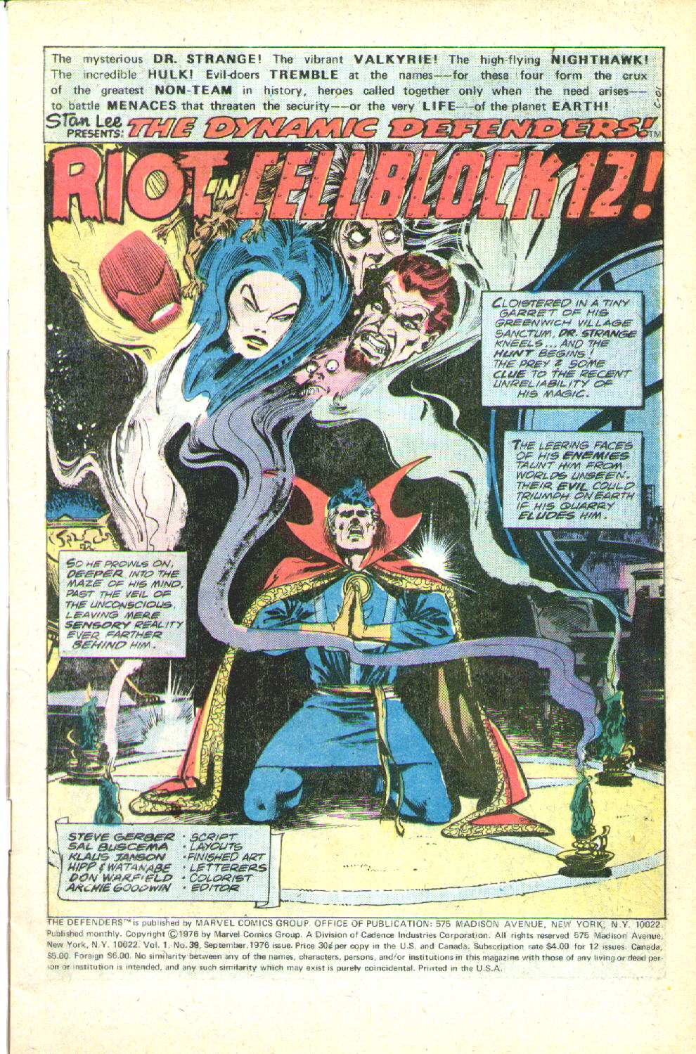 Read online The Defenders (1972) comic -  Issue #39 - 2