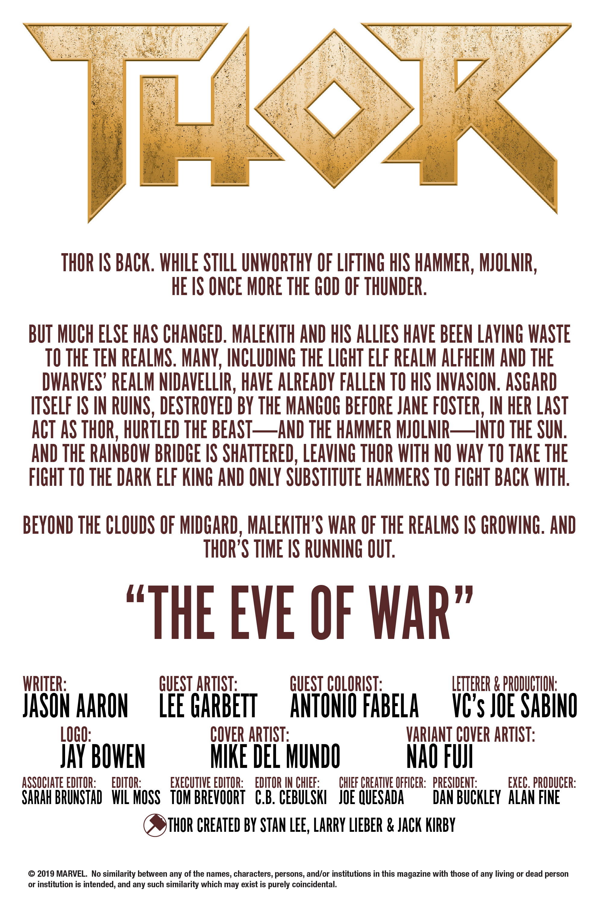 Read online Thor (2018) comic -  Issue #11 - 2