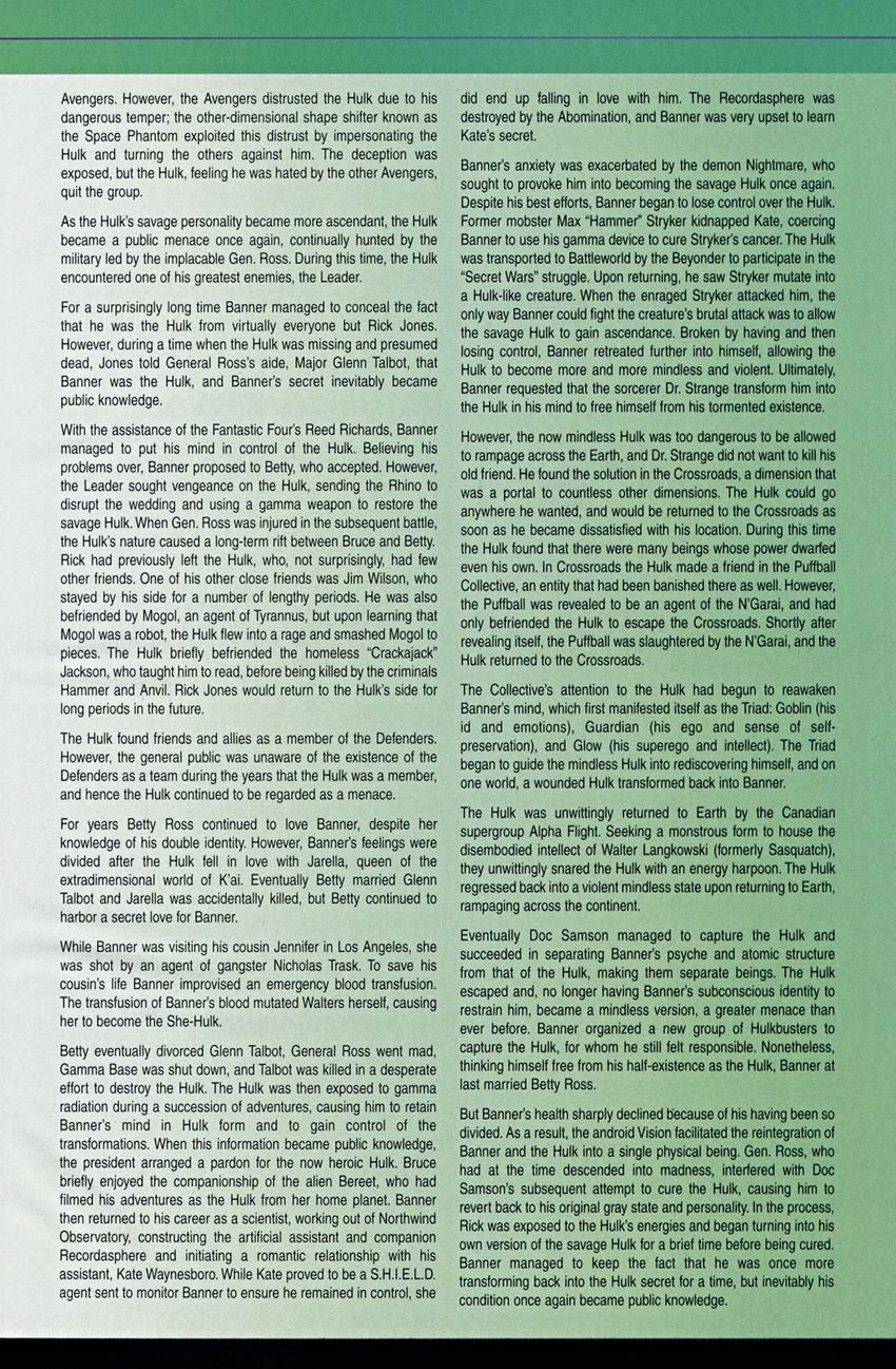 The Official Handbook of the Marvel Universe: Hulk issue Full - Page 18
