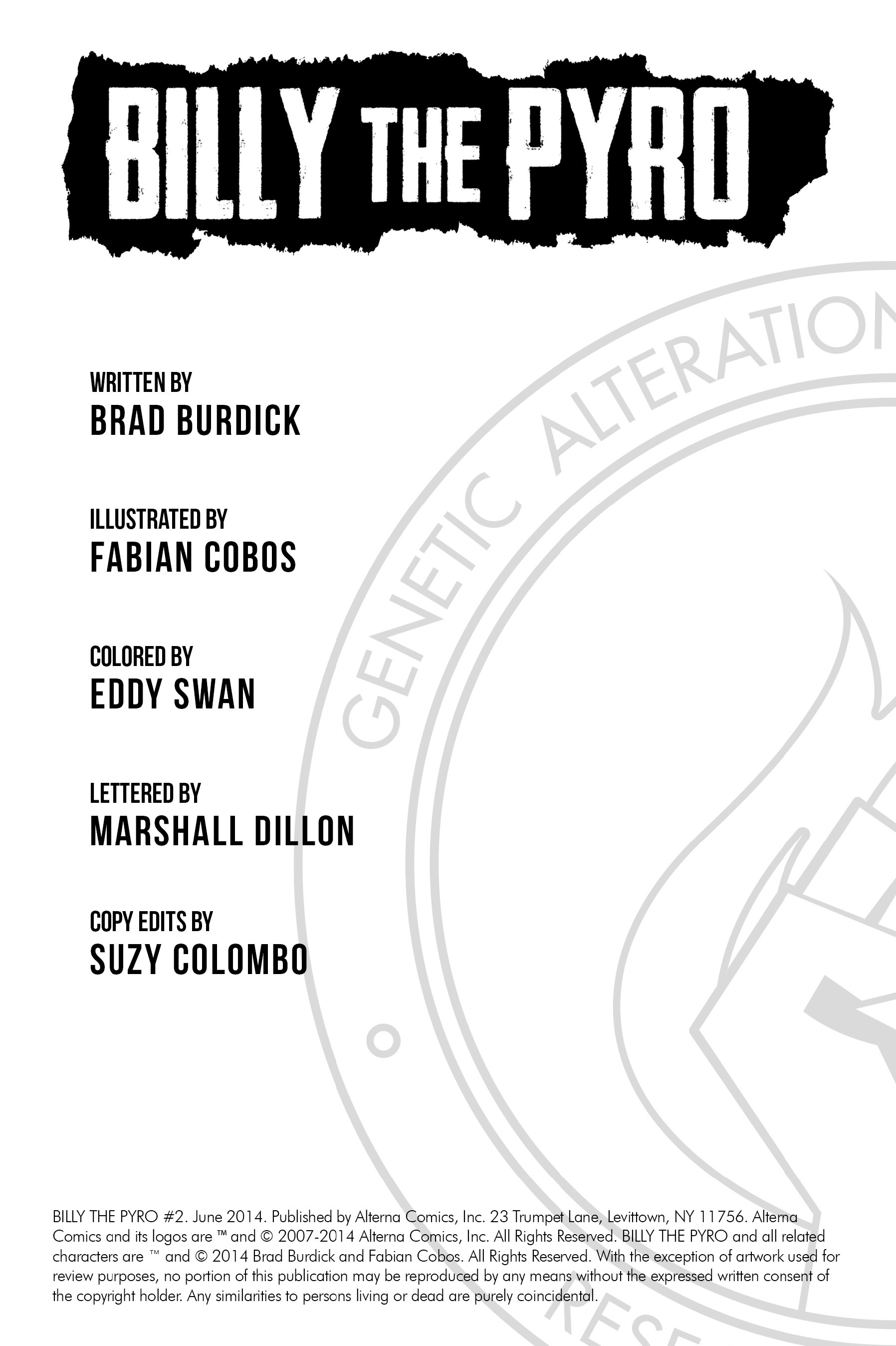 Read online Billy the Pyro comic -  Issue #2 - 2