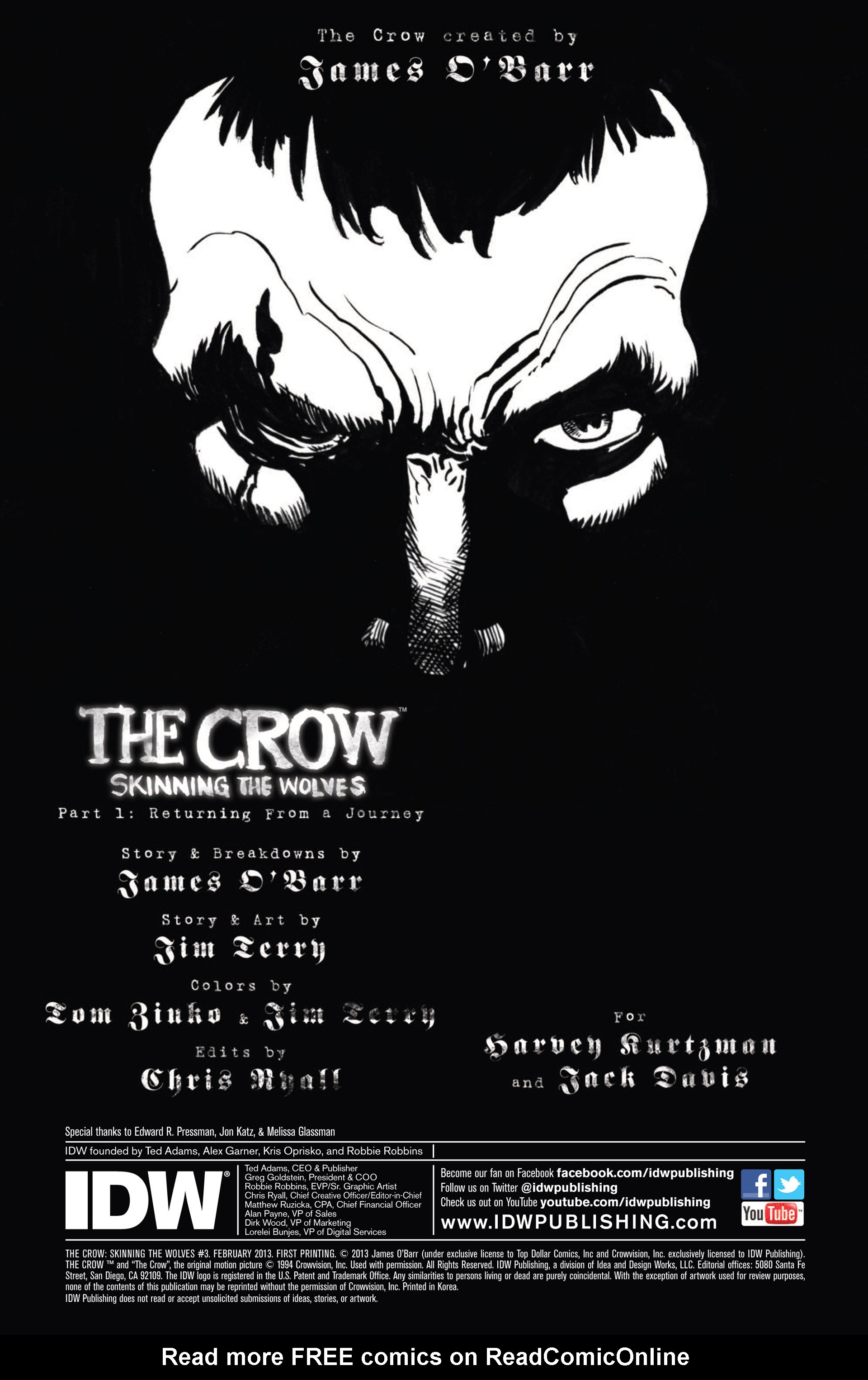 Read online The Crow: Skinning the Wolves comic -  Issue #3 - 2