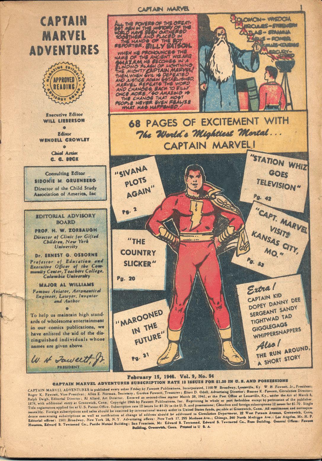 Read online Captain Marvel Adventures comic -  Issue #54 - 2