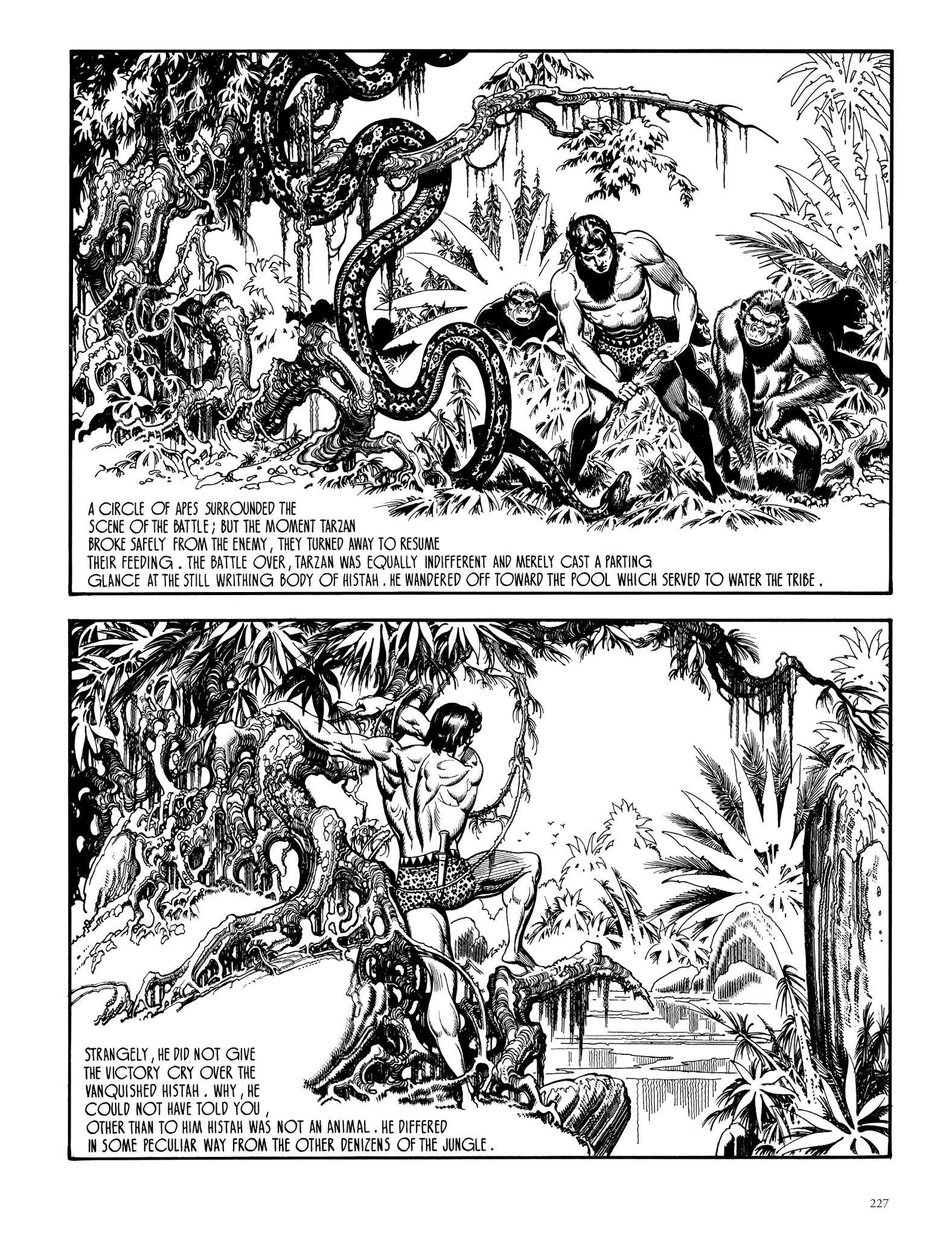 Read online Edgar Rice Burroughs' Tarzan: Burne Hogarth's Lord of the Jungle comic -  Issue # TPB - 226