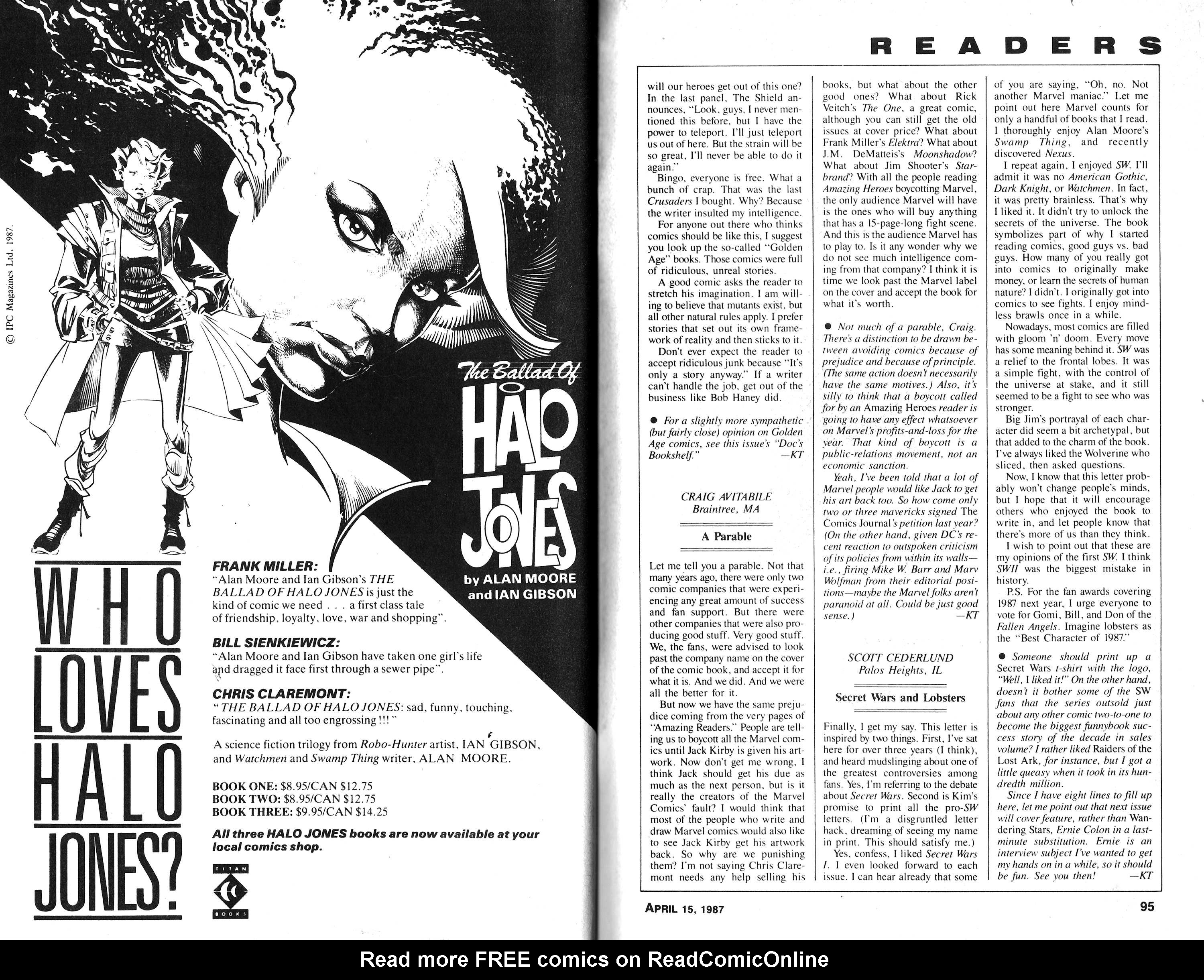 Read online Amazing Heroes comic -  Issue #115 - 48