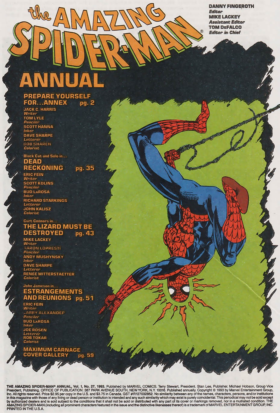 Read online The Amazing Spider-Man (1963) comic -  Issue # _Annual 27 - 2