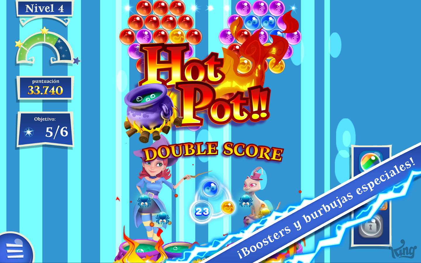 Bubble Witch 2 Saga V1.4.2 APK MOD [Vidas + Boosters + Movimientos Ilimitados] Full para android