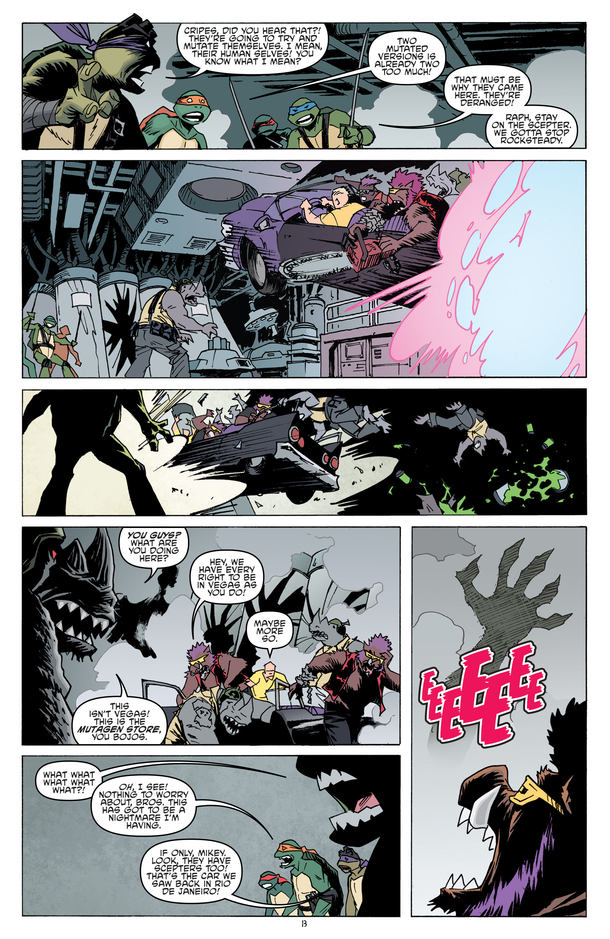 Read online Teenage Mutant Ninja Turtles Bebop & Rocksteady Destroy Everything comic -  Issue #3 - 15