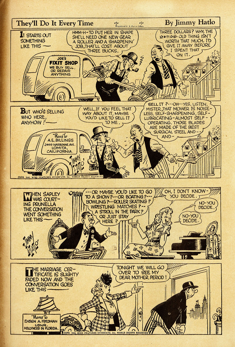 Read online Blondie Comics (1947) comic -  Issue #8 - 34