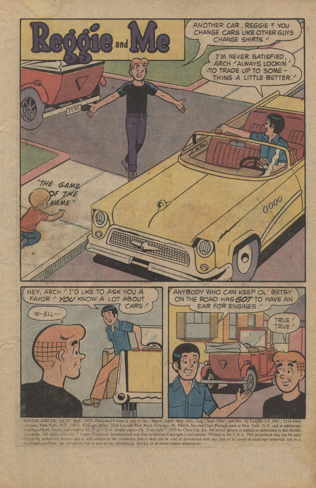 Read online Reggie and Me (1966) comic -  Issue #81 - 3