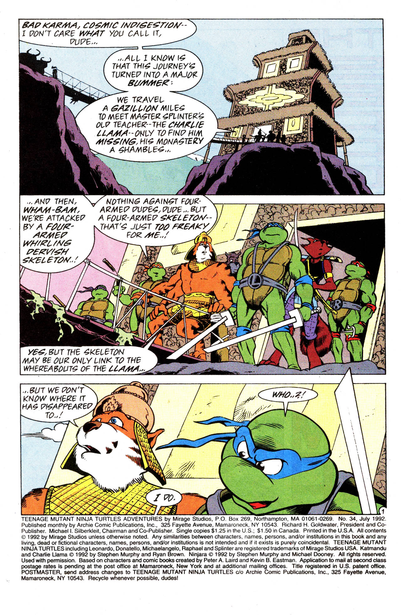 Read online Teenage Mutant Ninja Turtles Adventures (1989) comic -  Issue #34 - 3