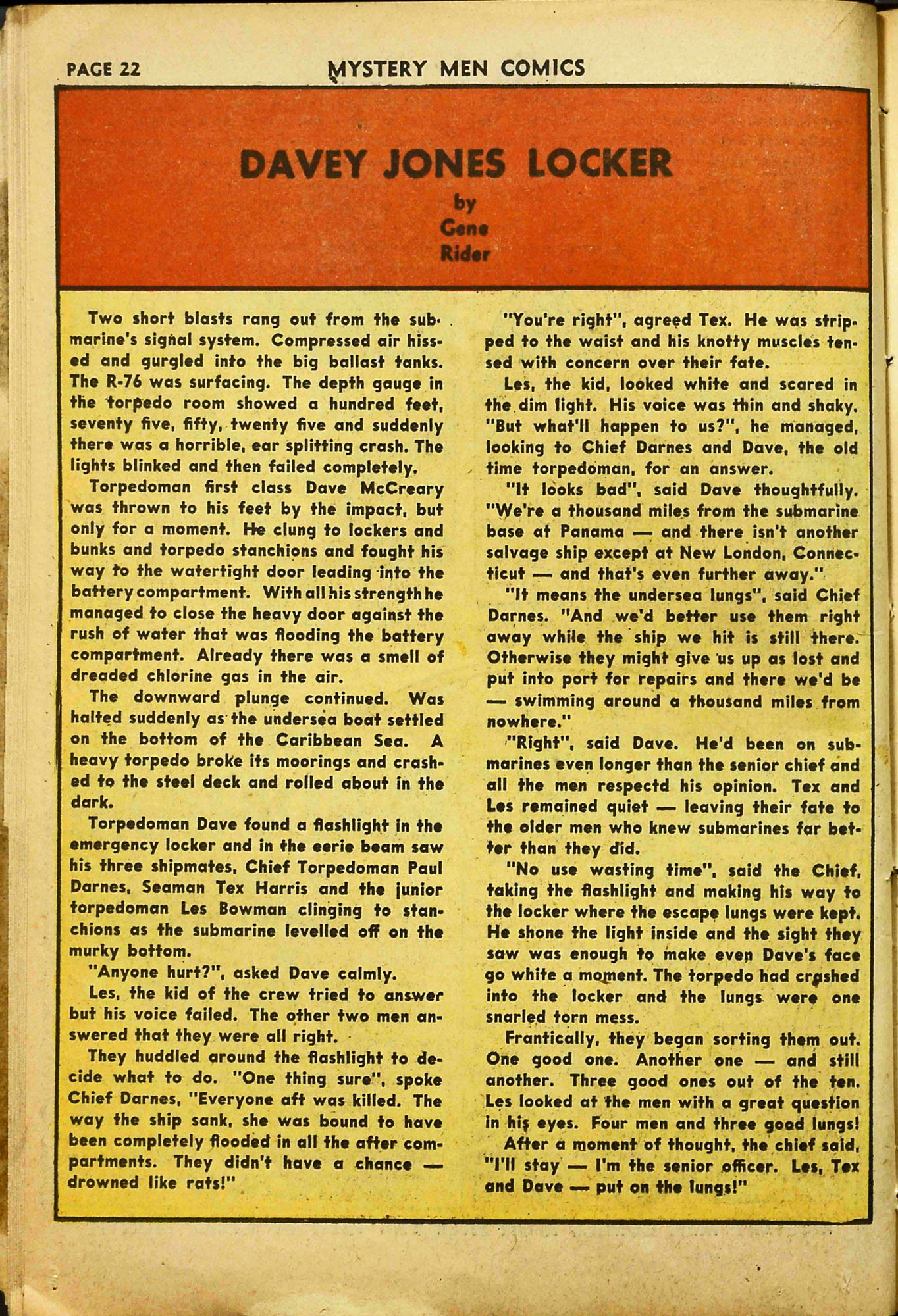 Read online Mystery Men Comics comic -  Issue #29 - 24