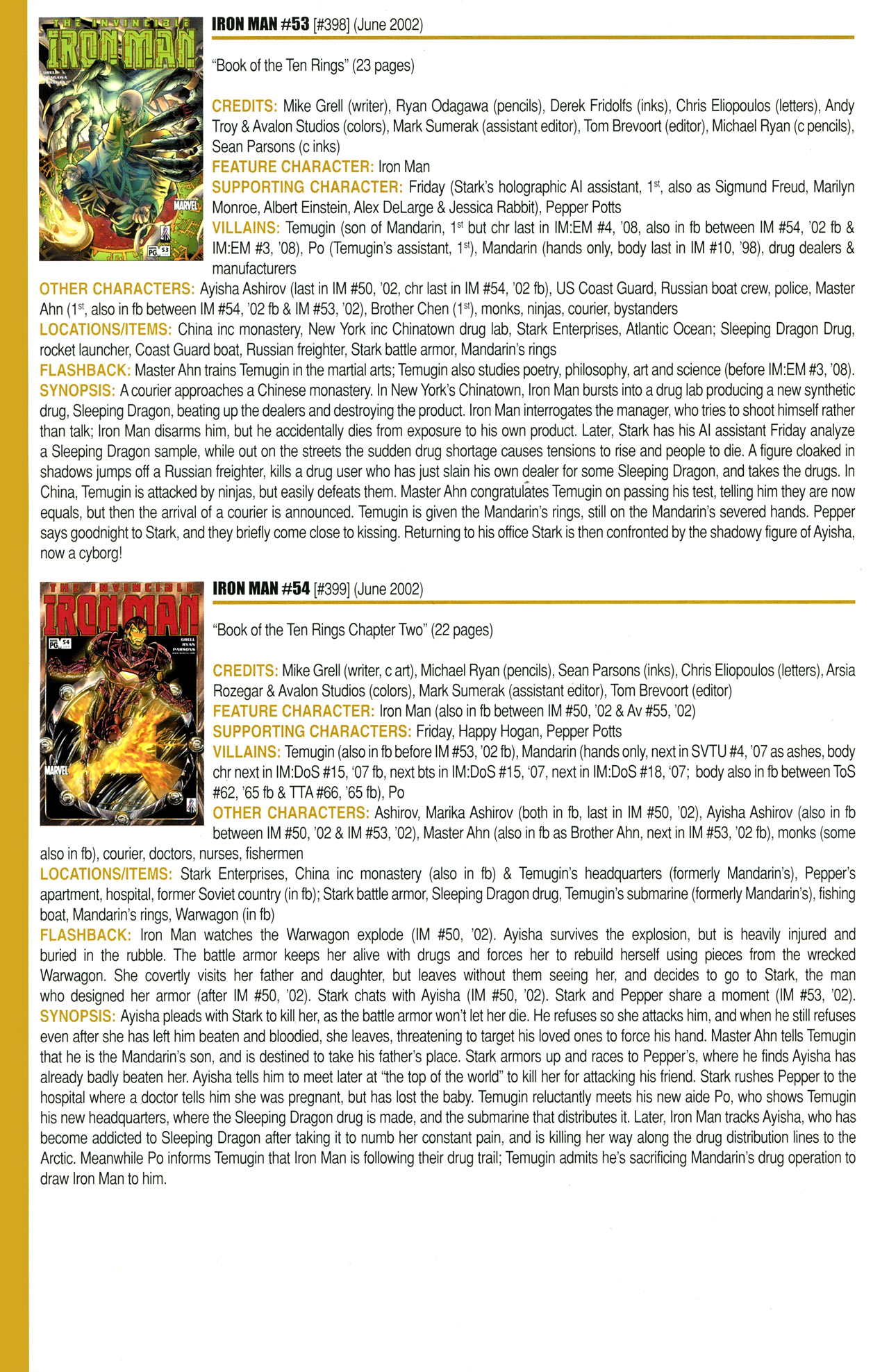 Read online Official Index to the Marvel Universe comic -  Issue #11 - 34