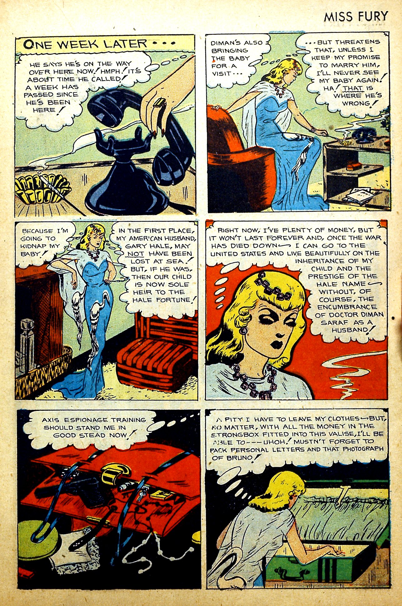 Read online Miss Fury (1942) comic -  Issue #8 - 16