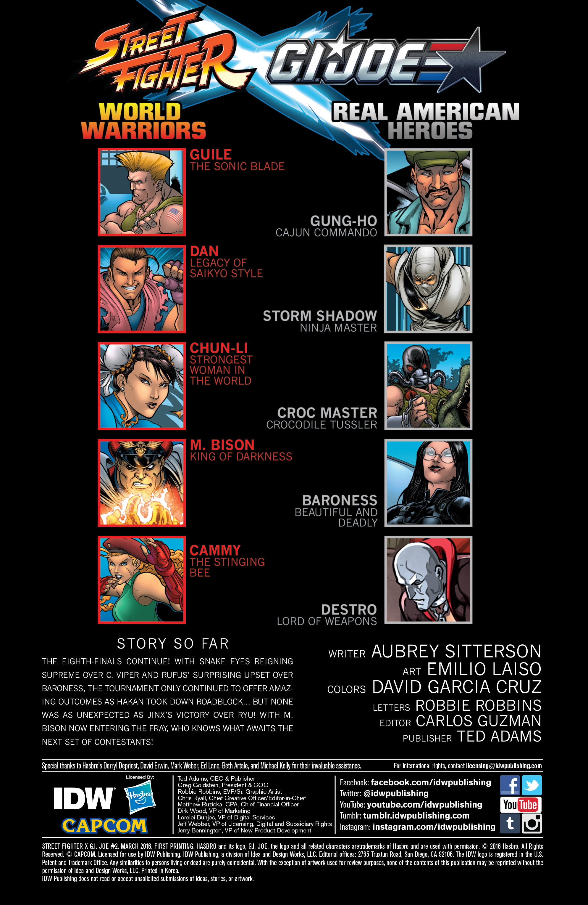 Read online Street Fighter X G.I. Joe comic -  Issue #2 - 2