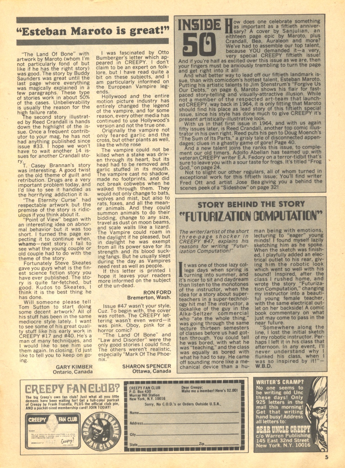 Read online Creepy (1964) comic -  Issue #50 - 5