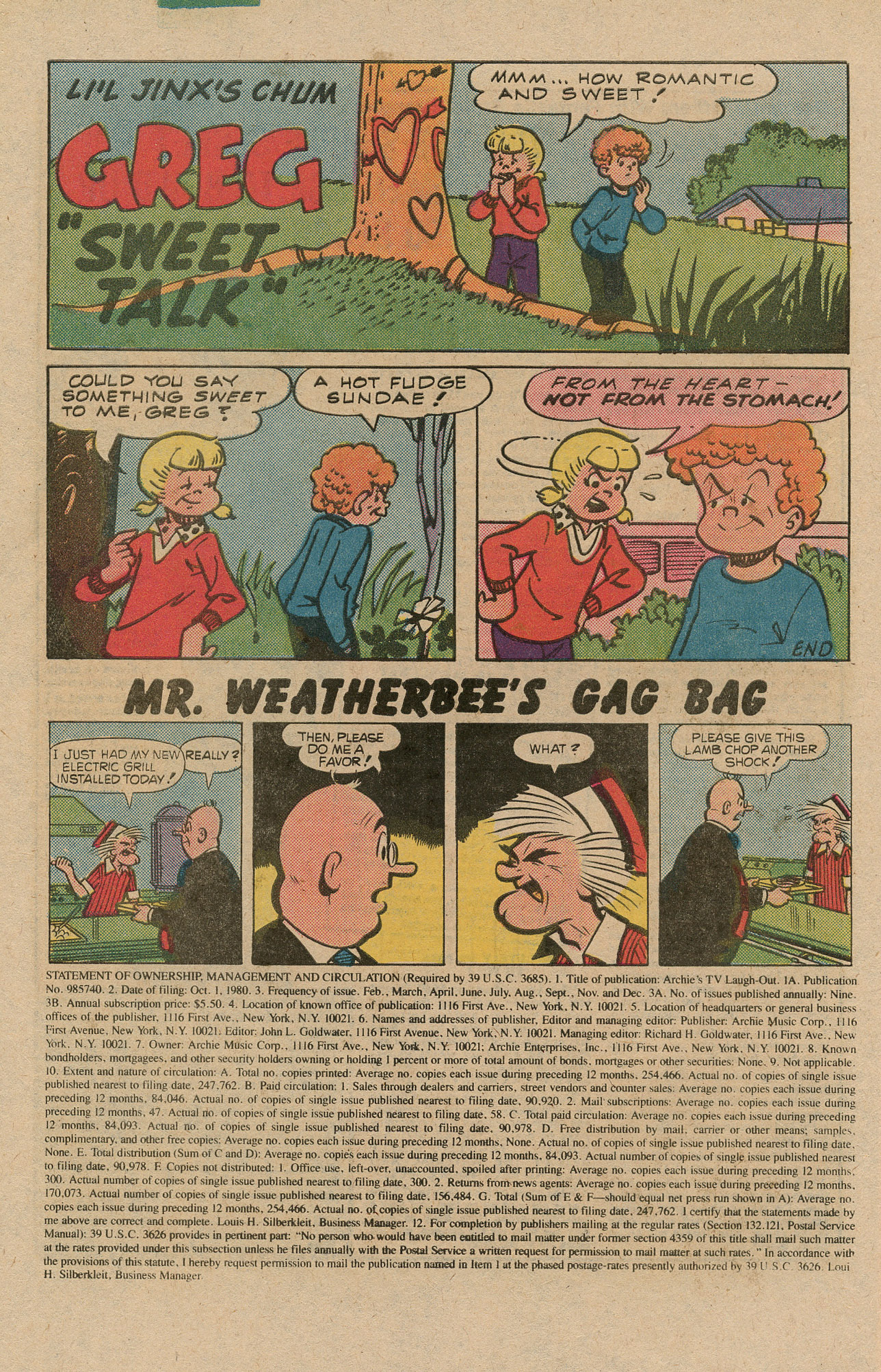 Read online Archie's TV Laugh-Out comic -  Issue #81 - 10