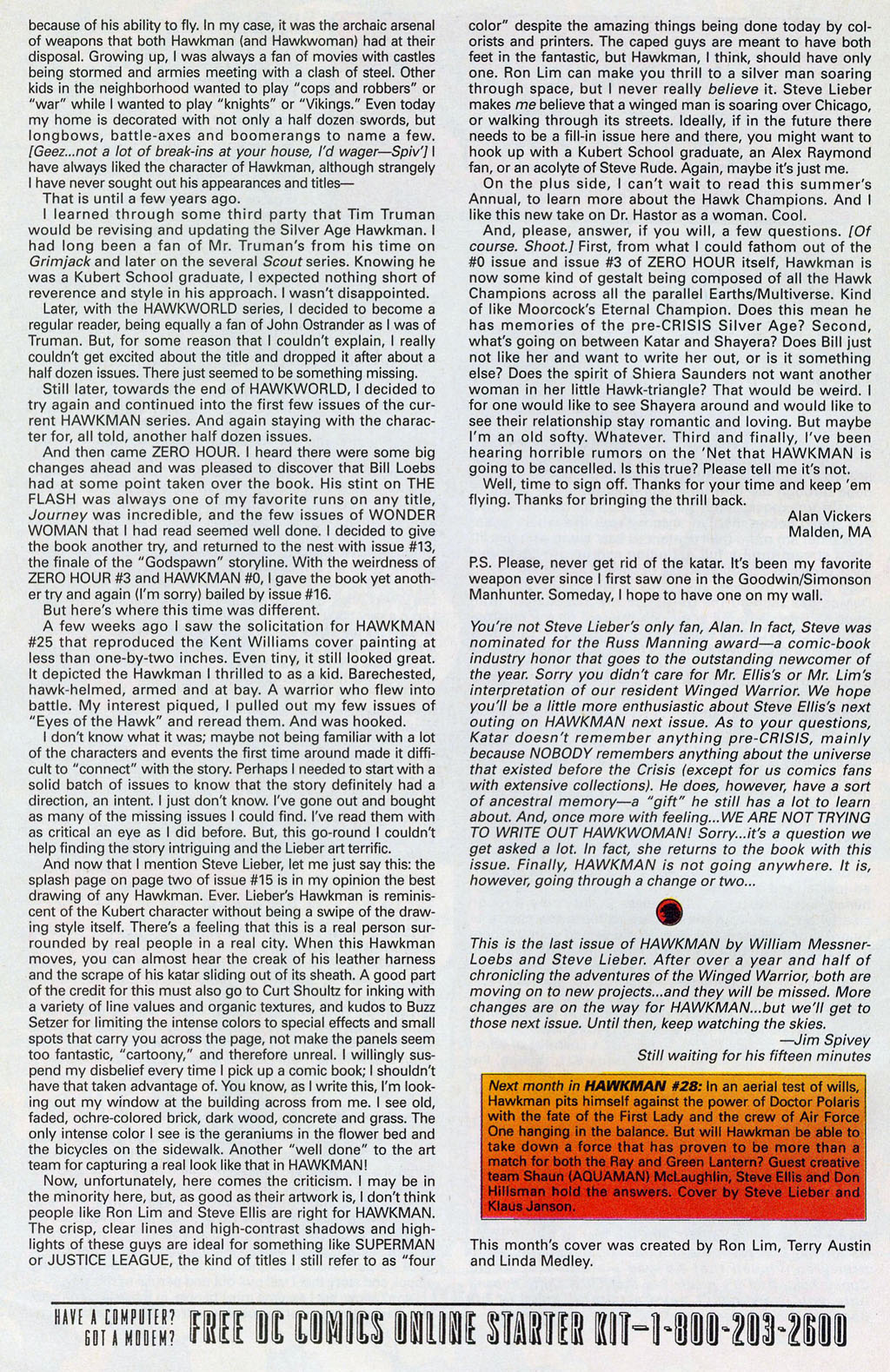Hawkman (1993) Issue #27 #30 - English 26