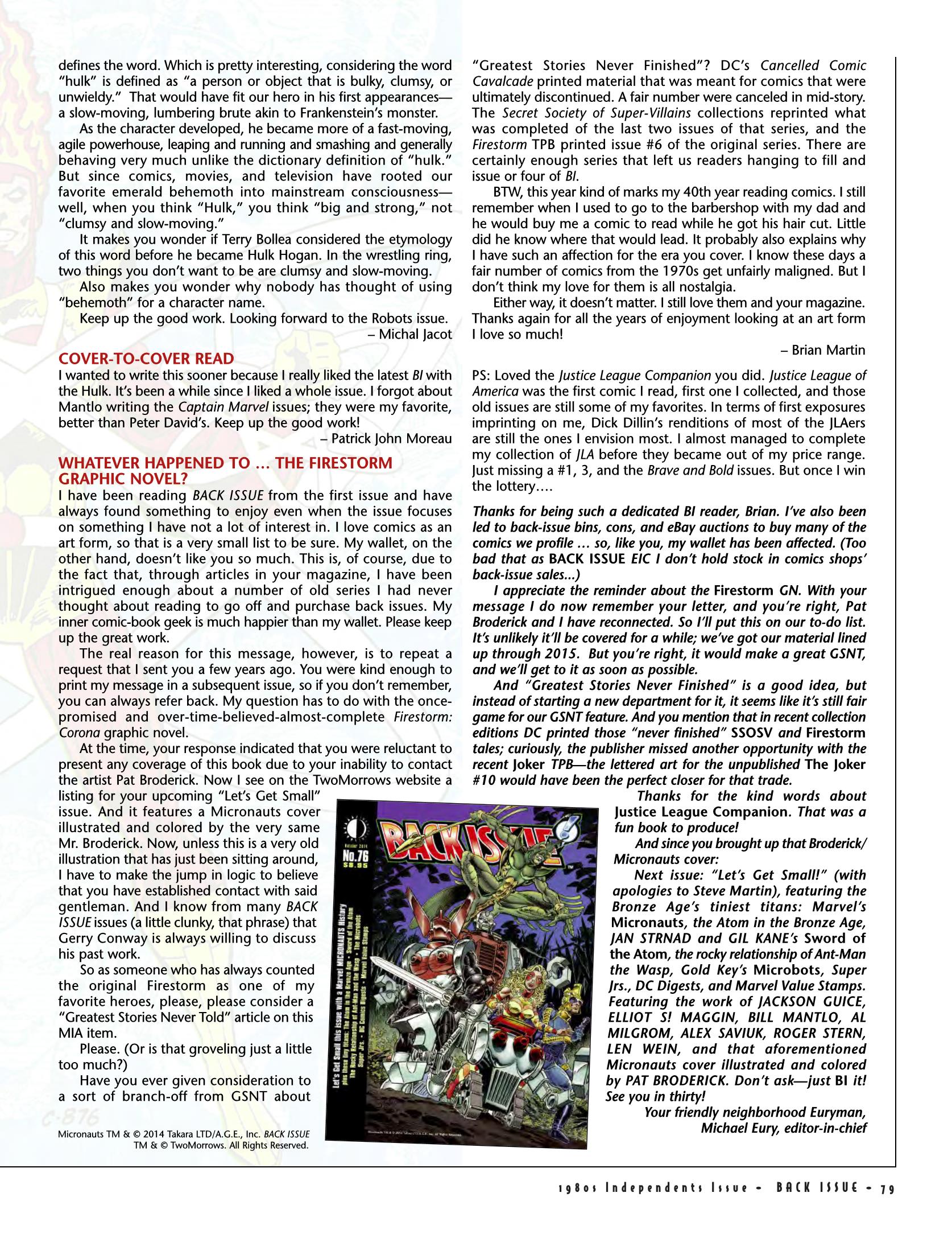 Read online Back Issue comic -  Issue #75 - 80