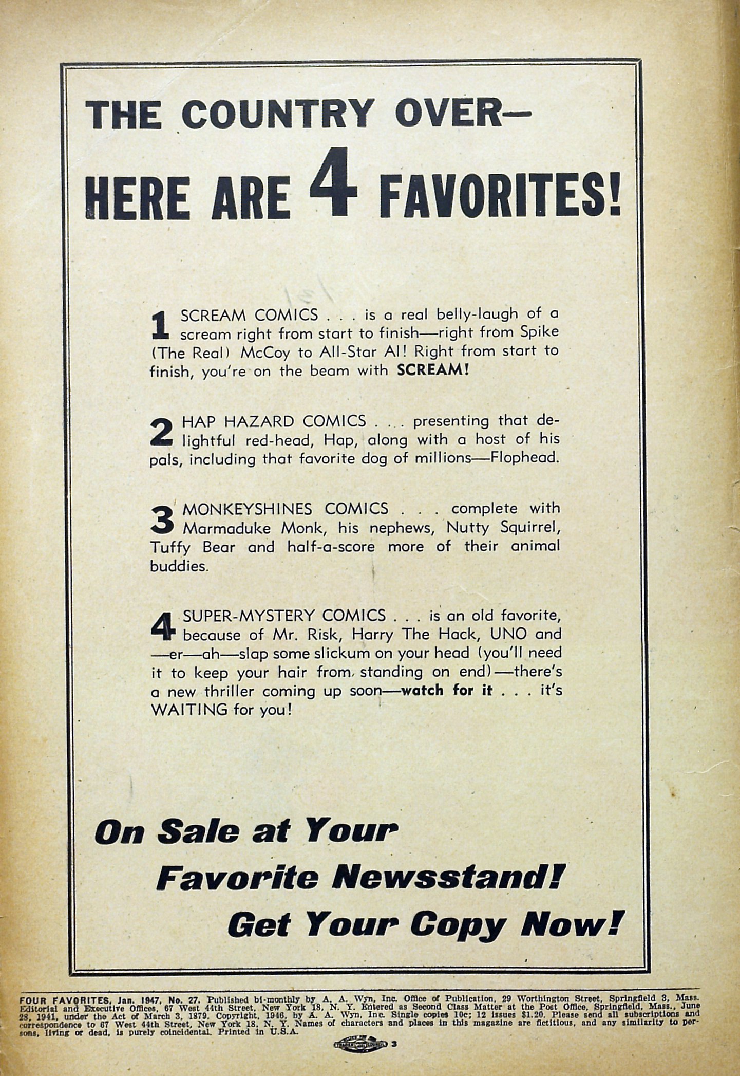 Read online Four Favorites comic -  Issue #27 - 2