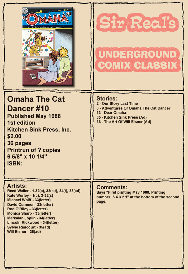Omaha the Cat Dancer (1986) issue 10 - Page 1