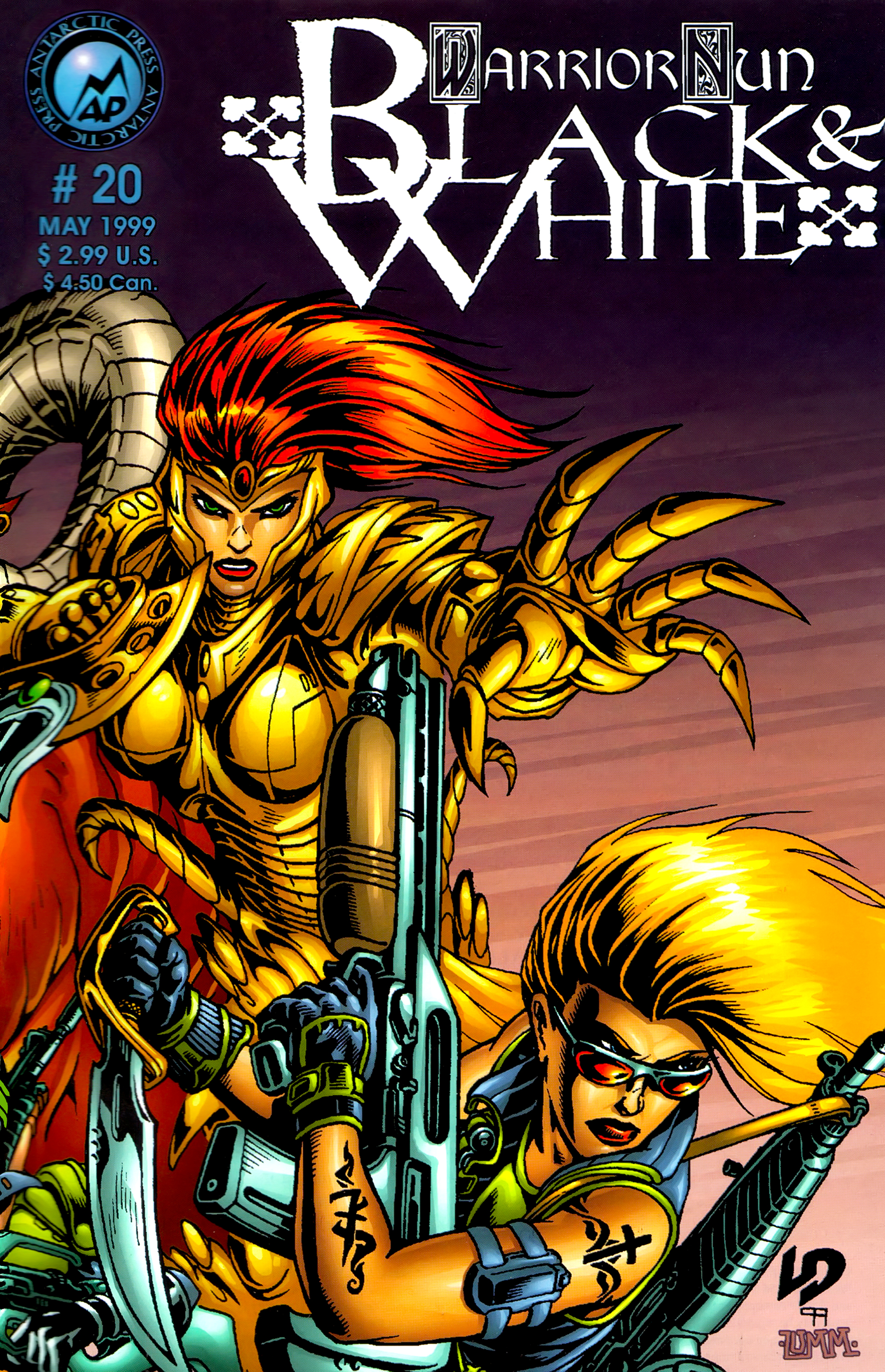 Read online Warrior Nun: Black & White comic -  Issue #20 - 2