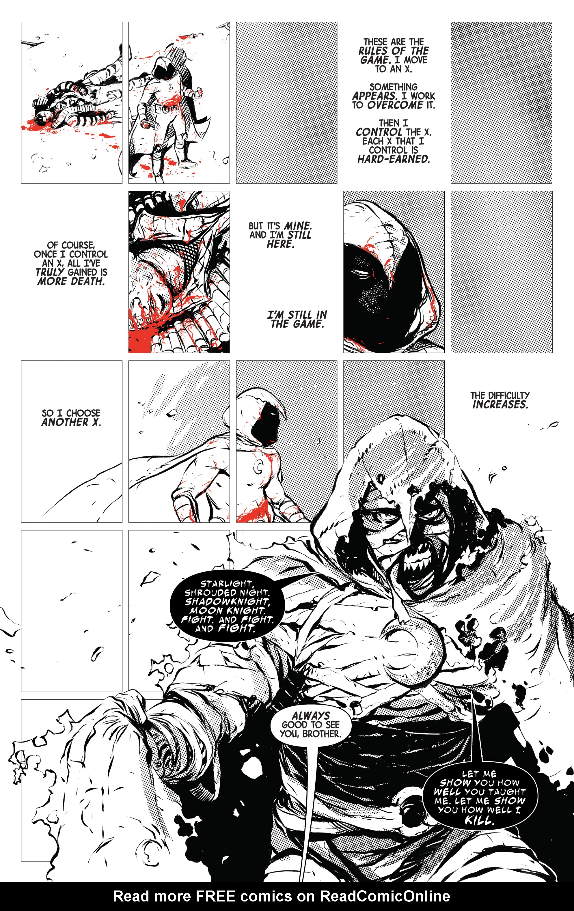 Read online Moon Knight: Black, White & Blood comic -  Issue #4 - 6