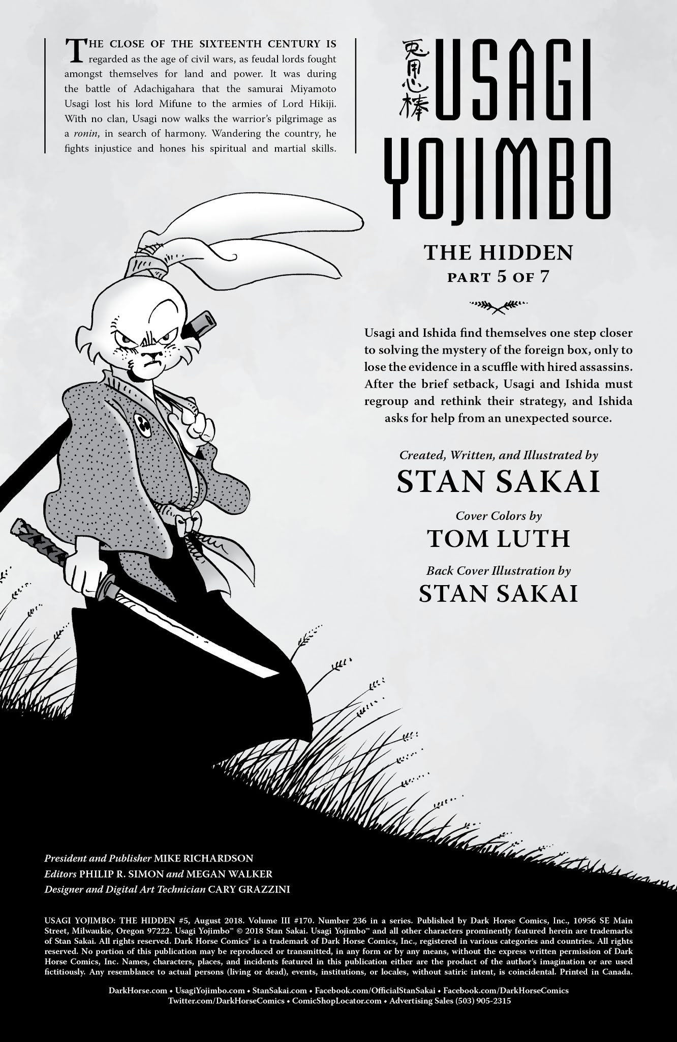 Read online Usagi Yojimbo: The Hidden comic -  Issue #5 - 2