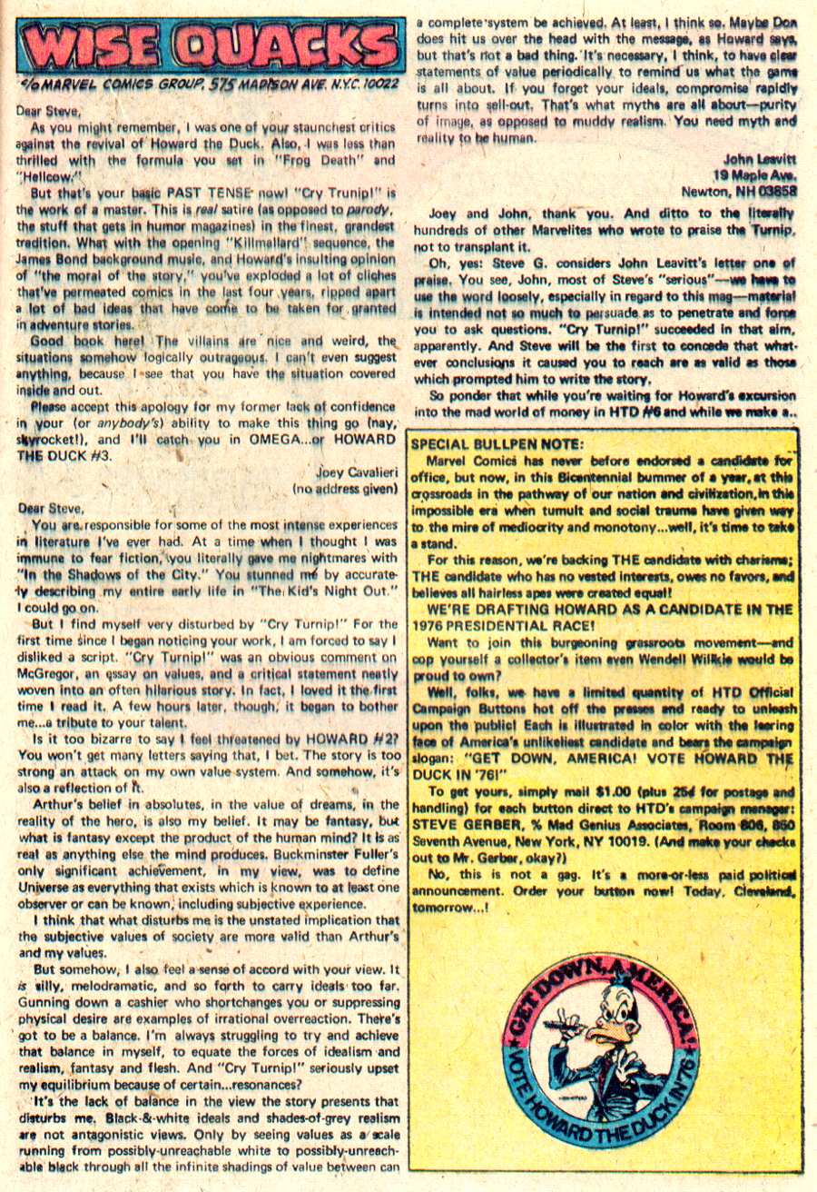 Read online Howard the Duck (1976) comic -  Issue #4 - 19