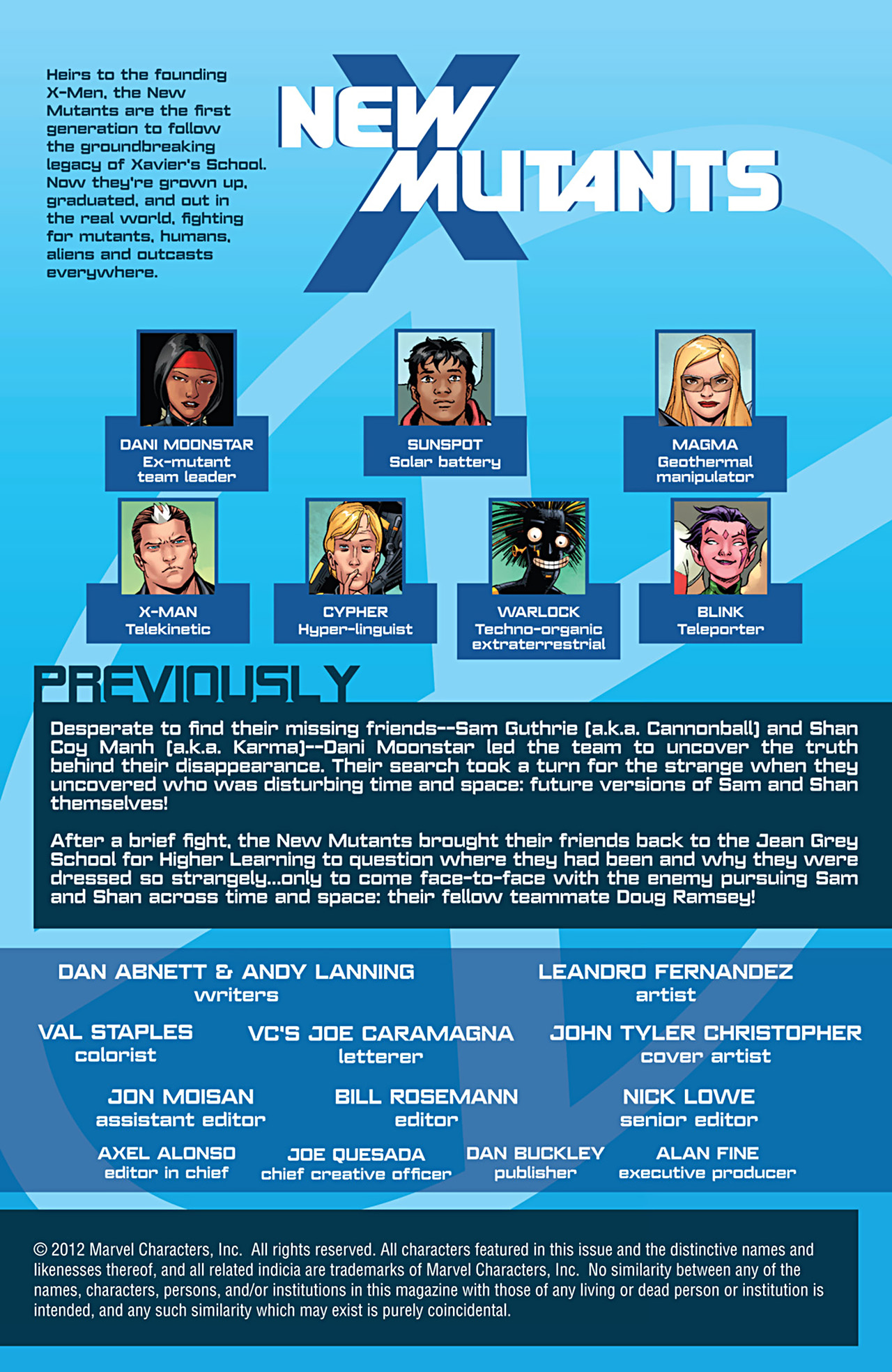 Read online New Mutants (2009) comic -  Issue #46 - 2