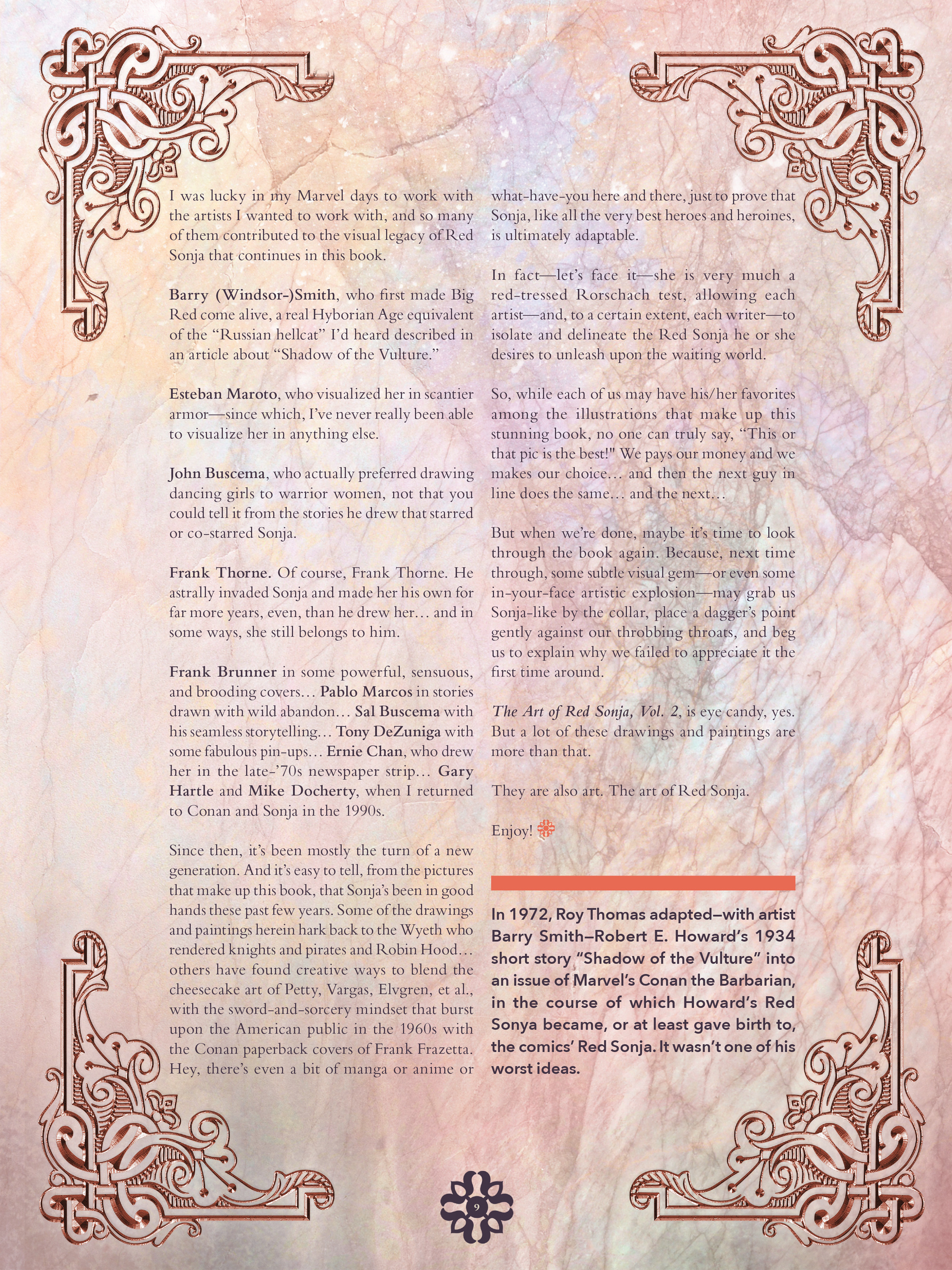 Read online The Art of Red Sonja comic -  Issue # TPB 2 (Part 1) - 9