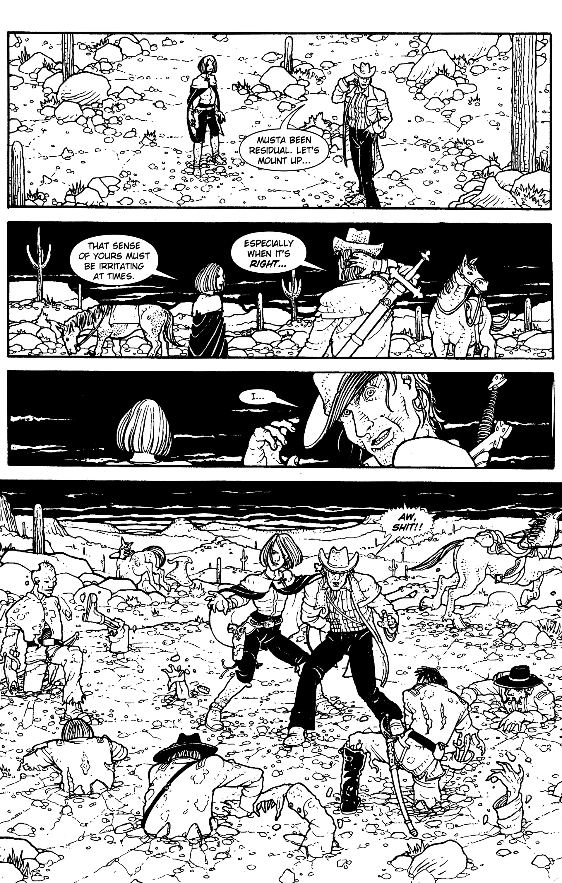 Read online Warrior Nun: Black & White comic -  Issue #13 - 18