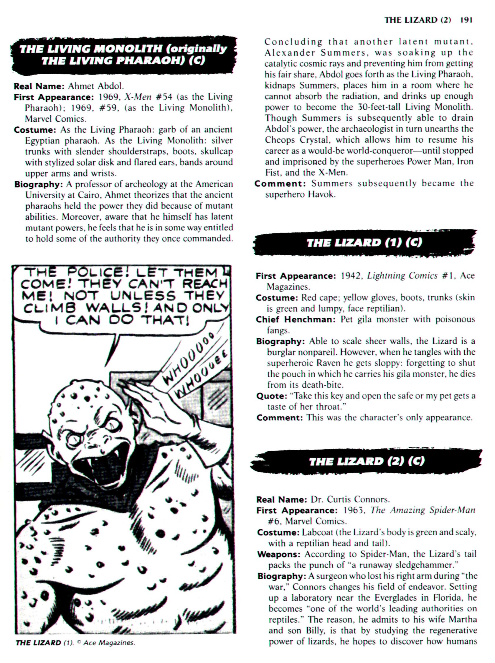 Read online The Encyclopedia of Super Villains comic -  Issue # TPB (Part 1) - 217