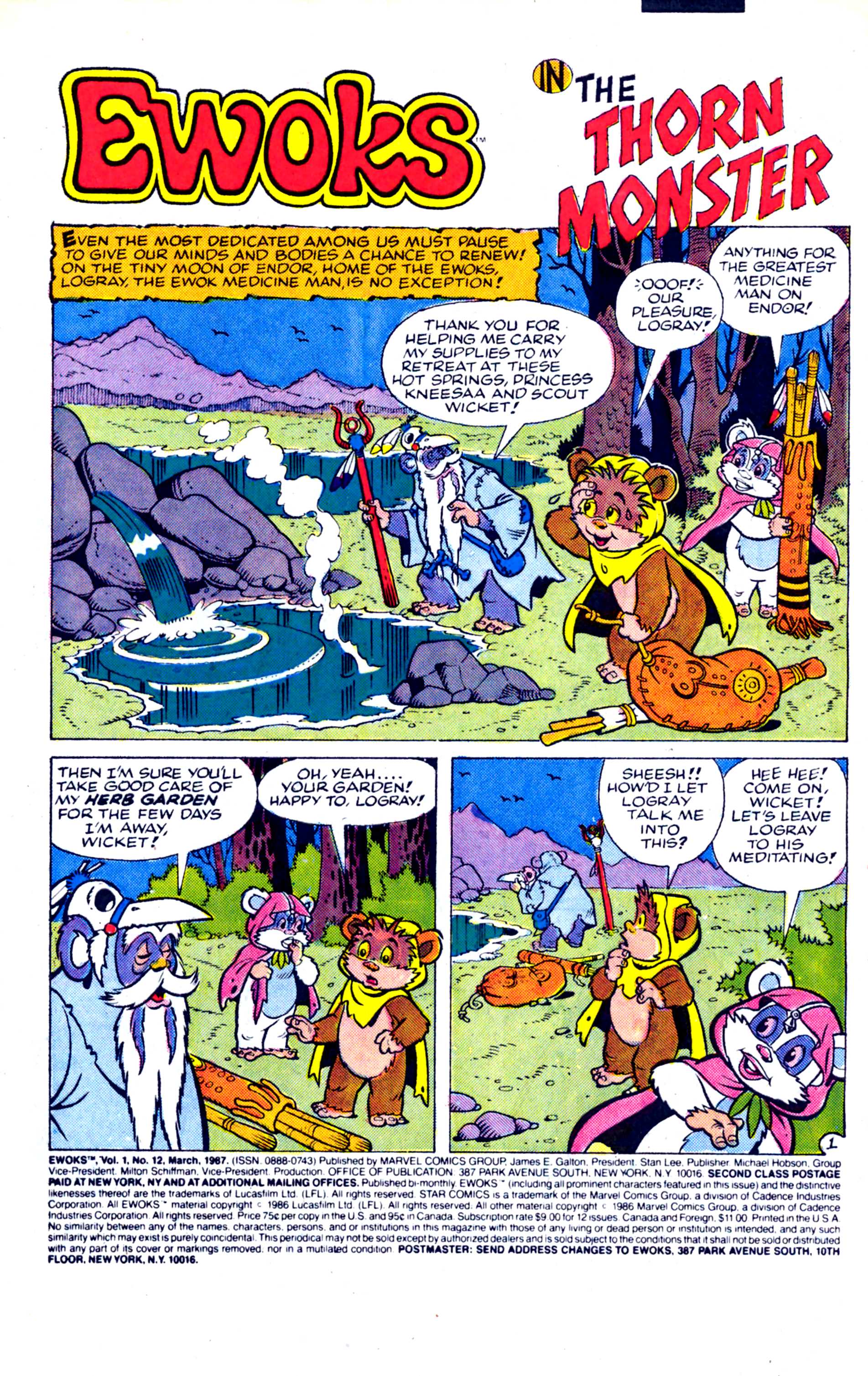 Read online Ewoks (1987) comic -  Issue #12 - 2