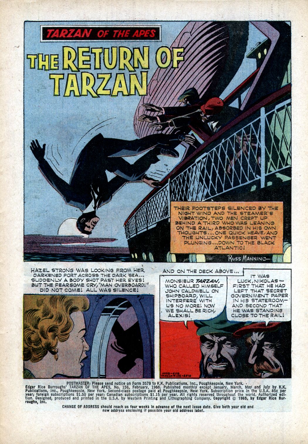 Read online Tarzan (1962) comic -  Issue #156 - 1