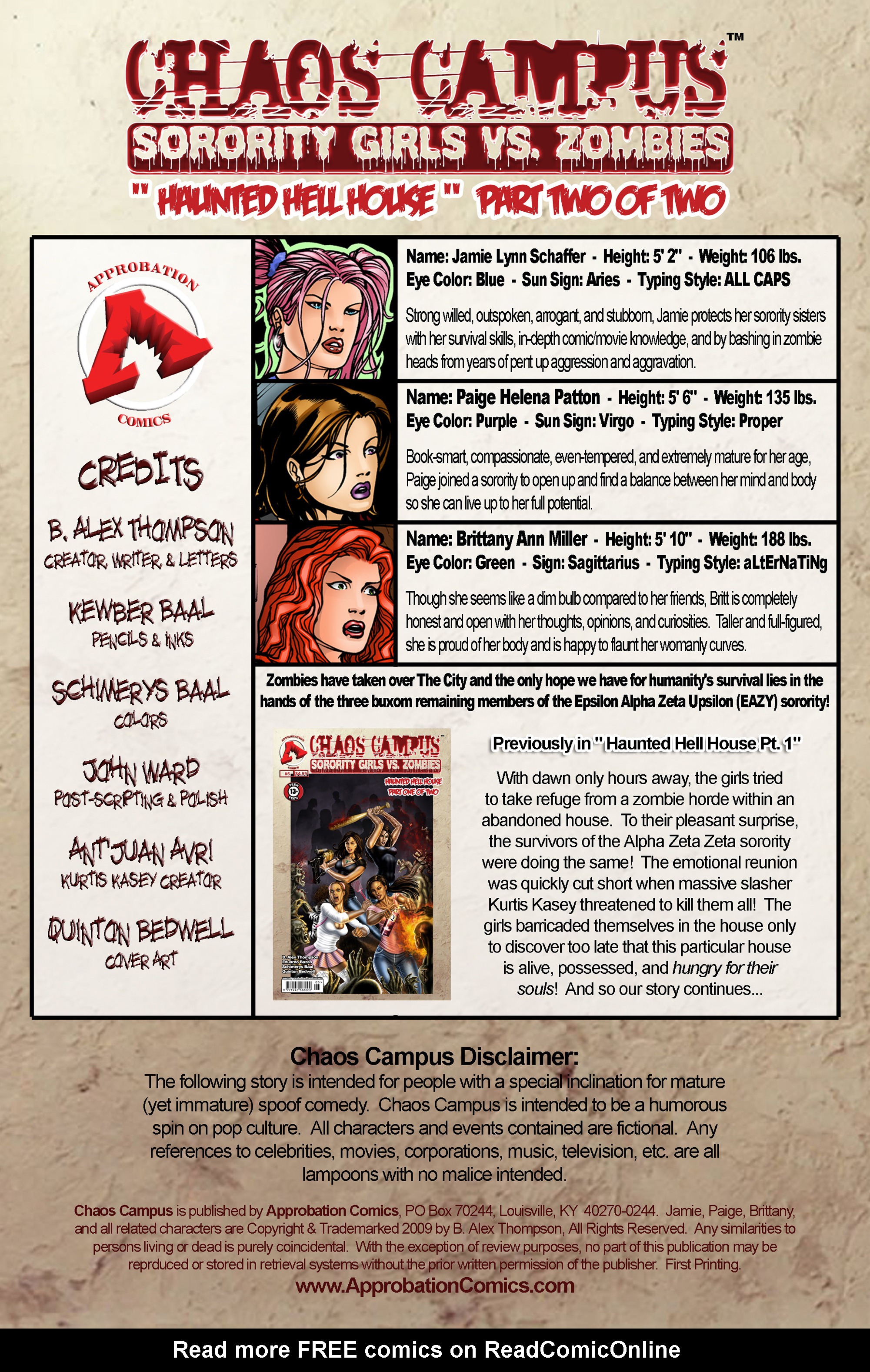 Read online Chaos Campus: Sorority Girls Vs. Zombies comic -  Issue #6 - 2