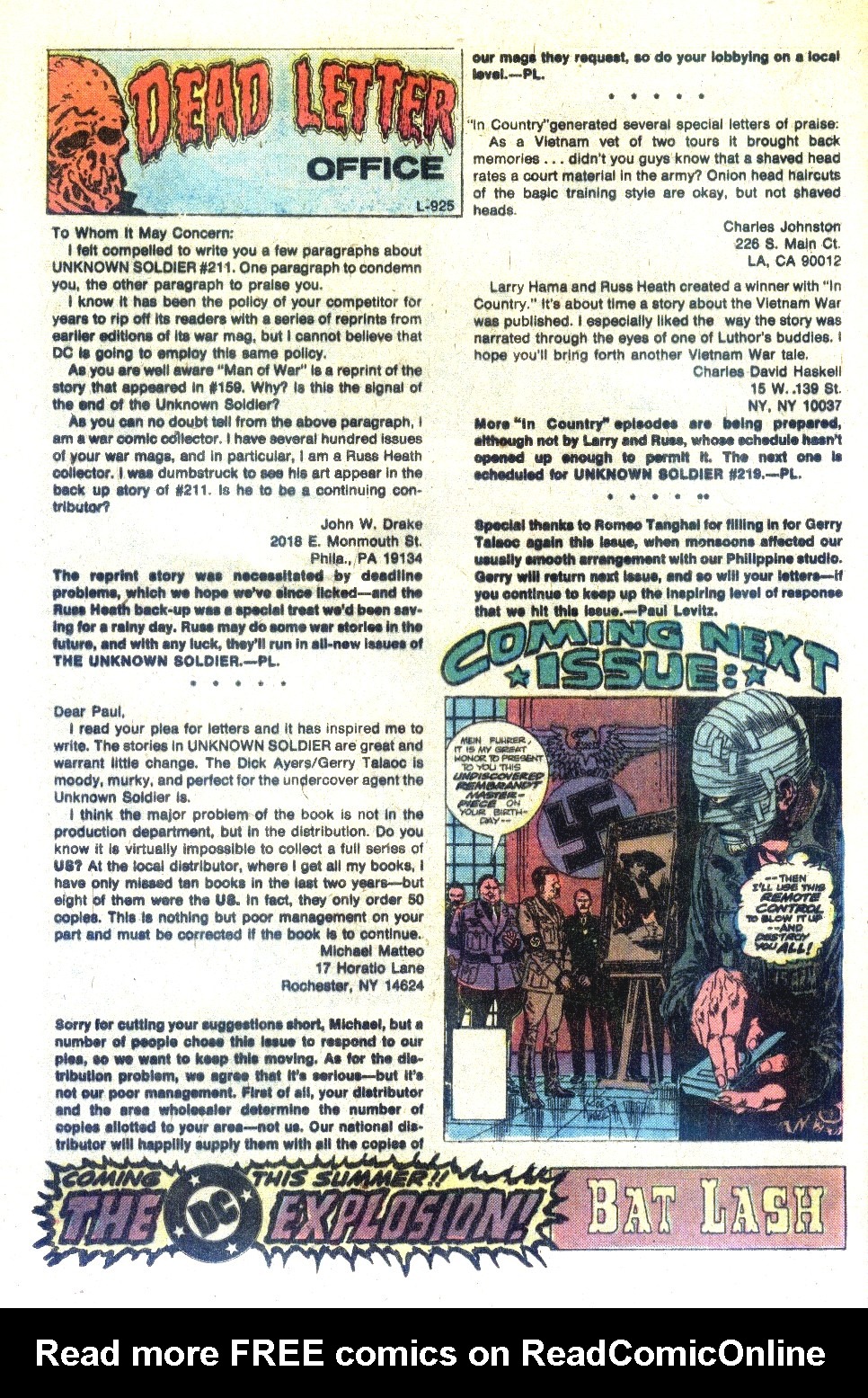 Read online Unknown Soldier (1977) comic -  Issue #216 - 32