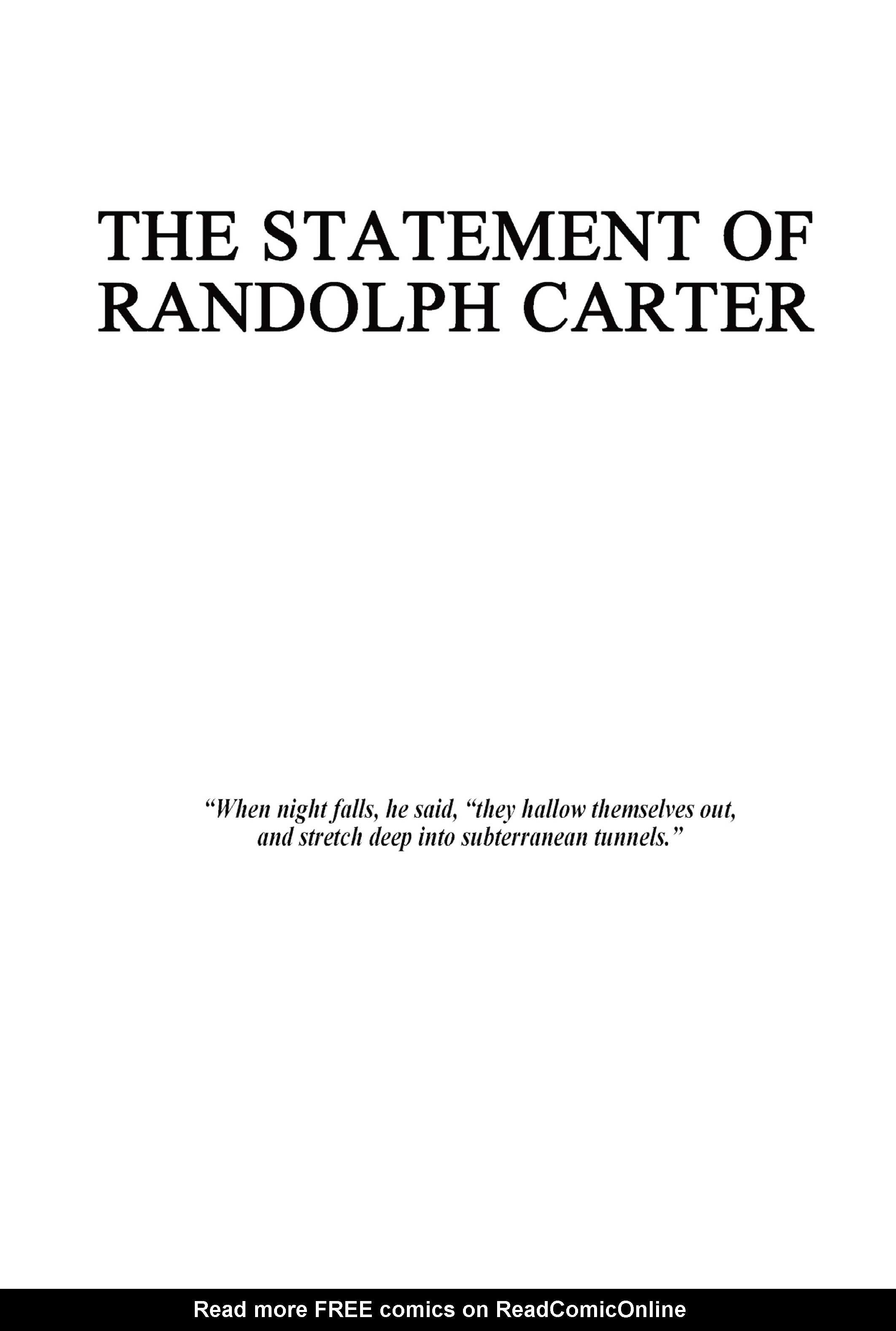 Read online Worlds of H.P. Lovecraft comic -  Issue # Issue The Statement of Randoph Carter - 2