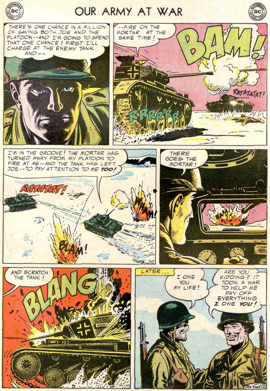 Read online Our Army at War (1952) comic -  Issue #35 - 34