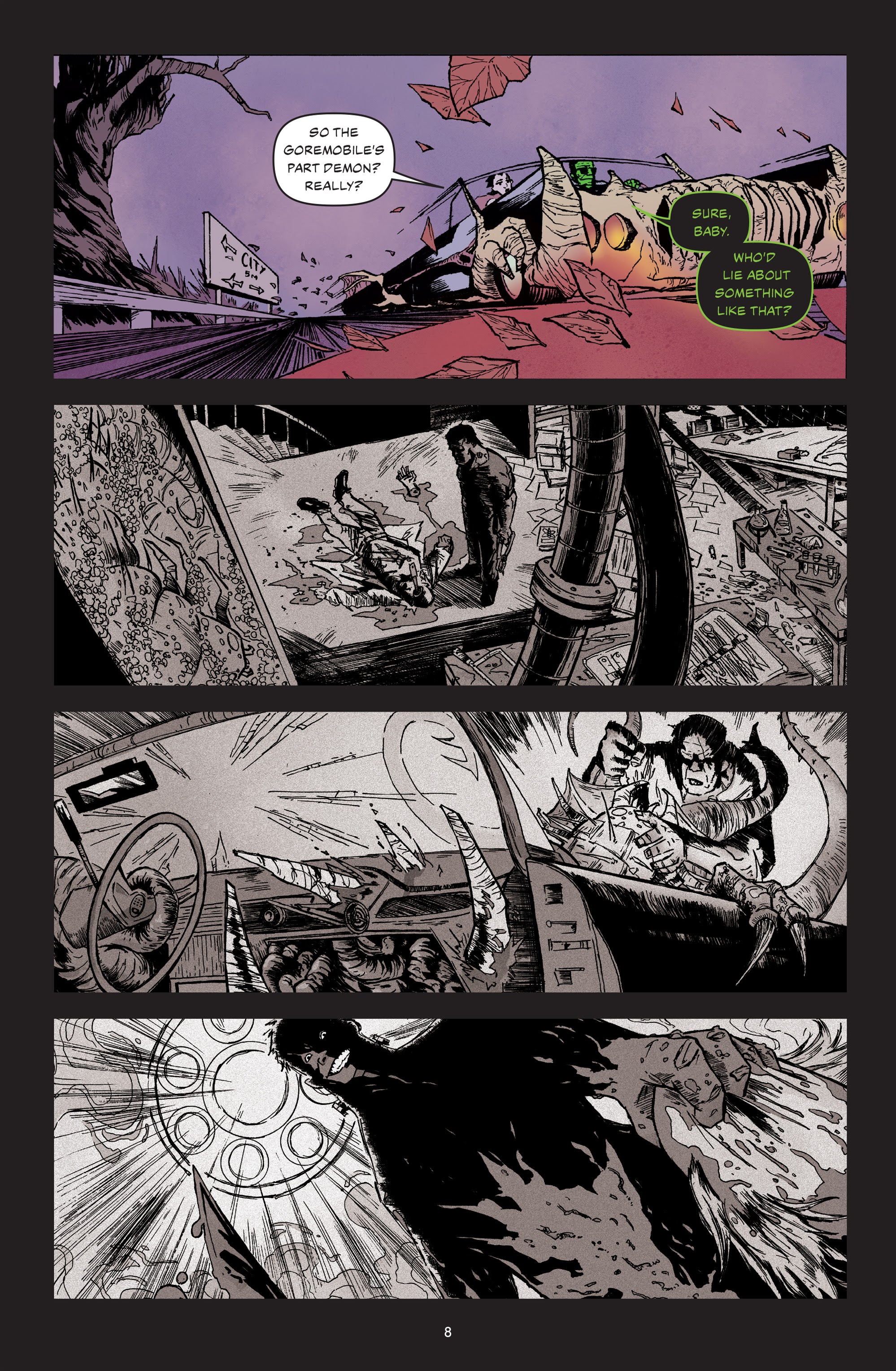 Read online Unmasked: Caddy Full of Blood comic -  Issue # Full - 10