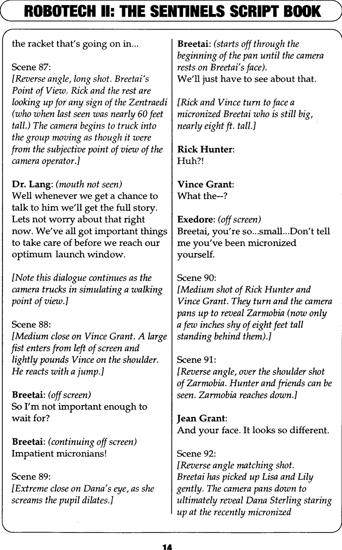 Read online Robotech II: The Sentinels comic -  Issue # _Script Book 1 - 18