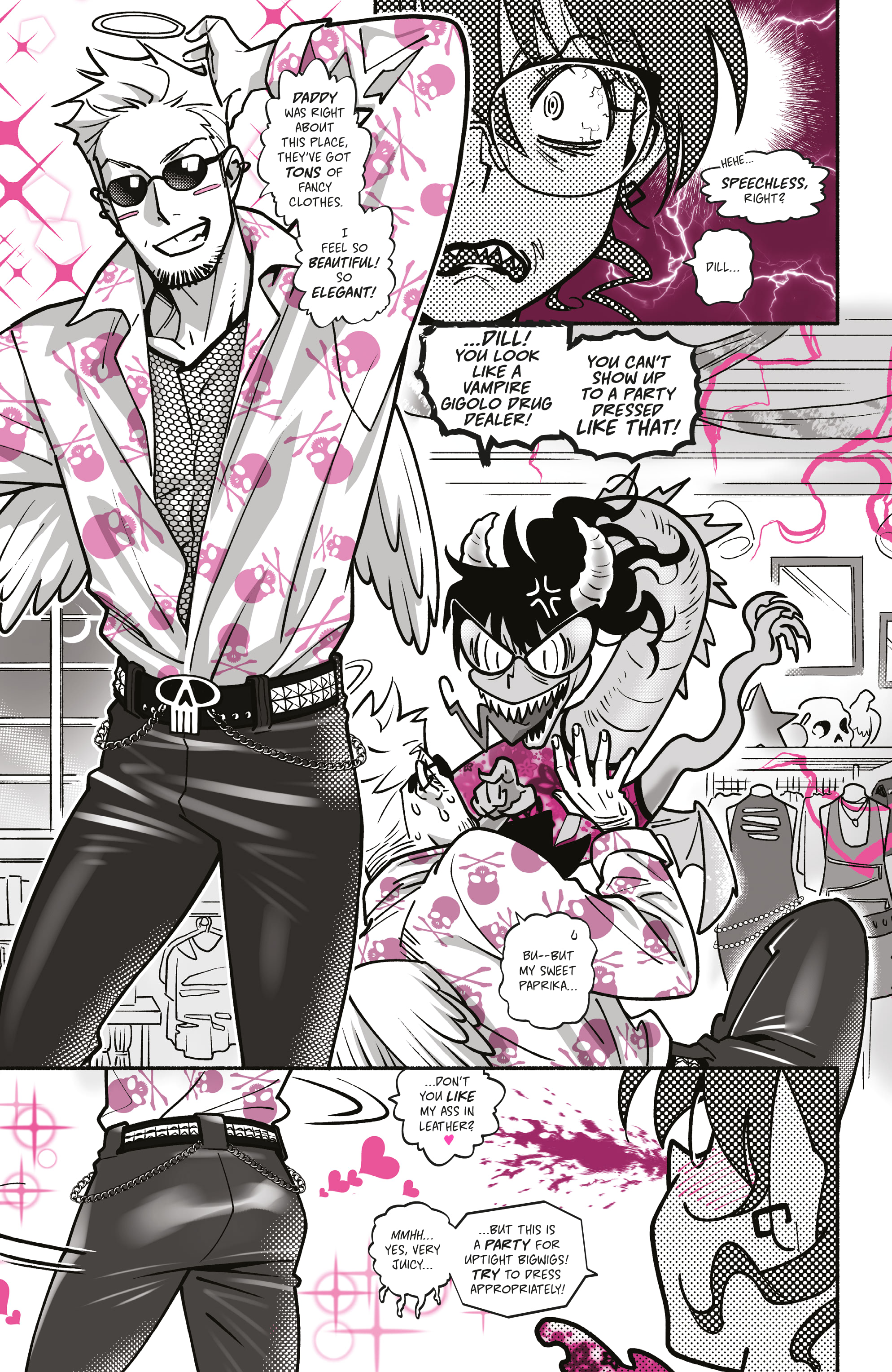 Read online Mirka Andolfo's Sweet Paprika: Black White & Pink (One-Shot) comic -  Issue # Full - 39