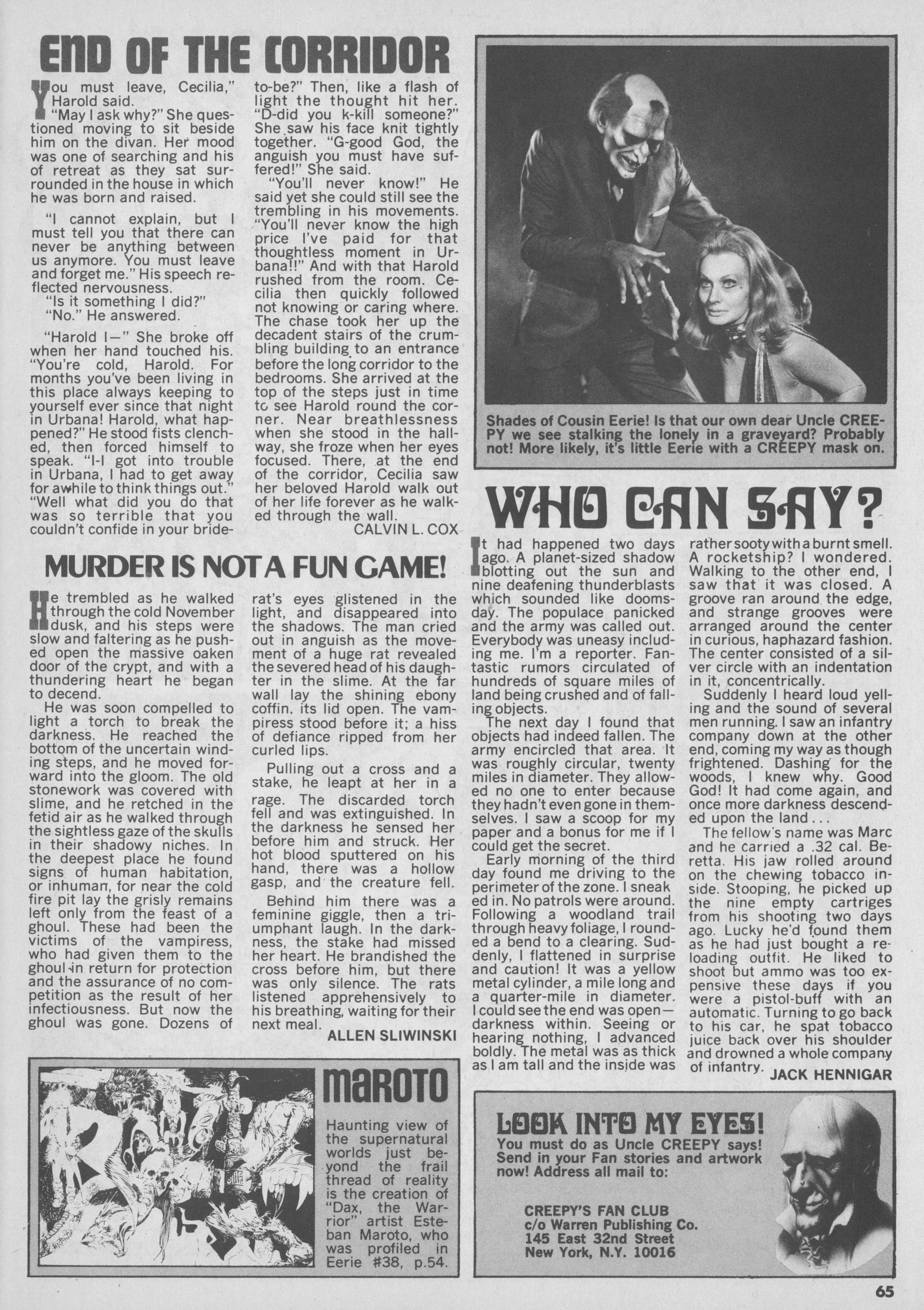 Read online Creepy (1964) comic -  Issue #49 - 65