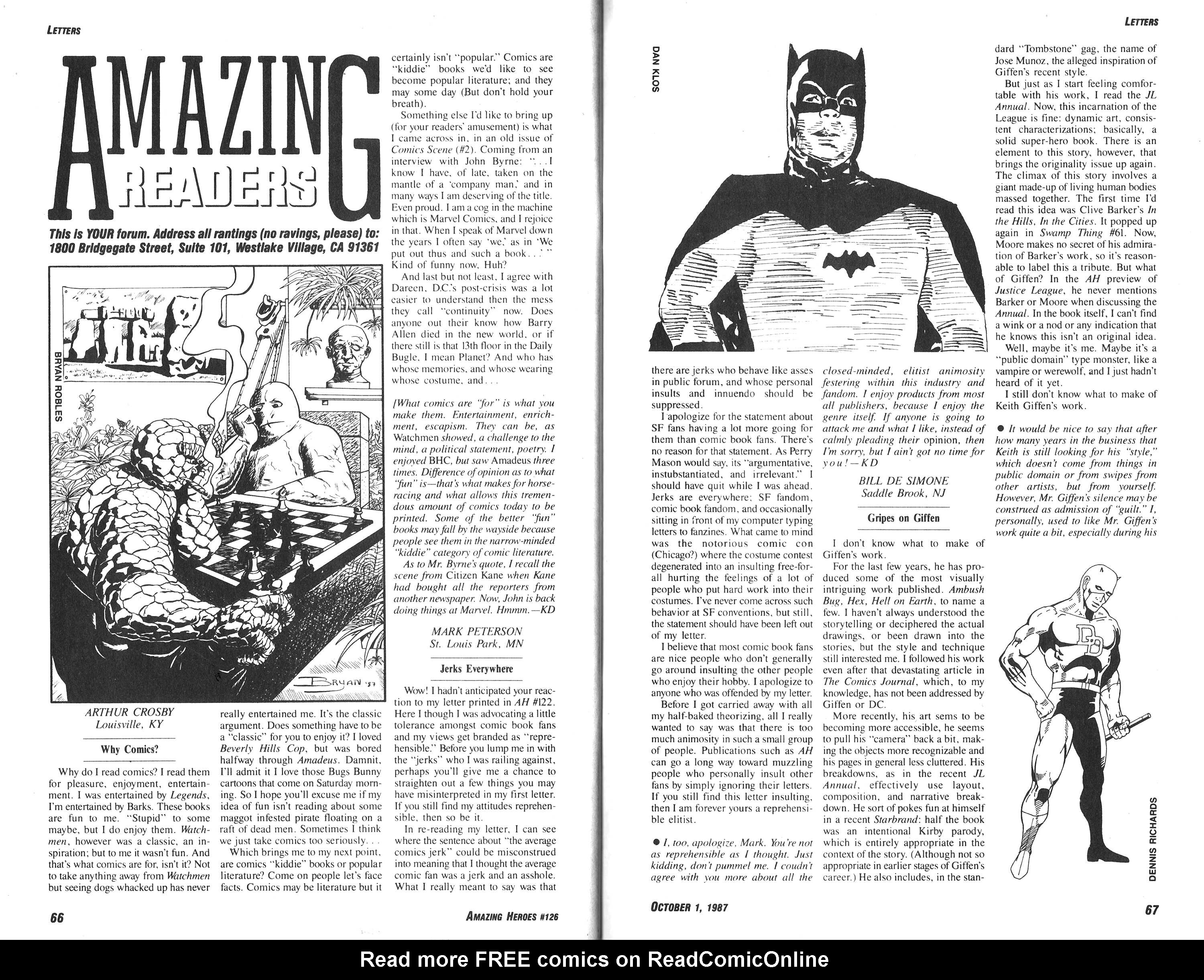 Read online Amazing Heroes comic -  Issue #126 - 34