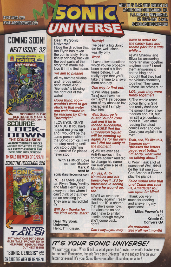 Read online Sonic Universe comic -  Issue #31 - 34