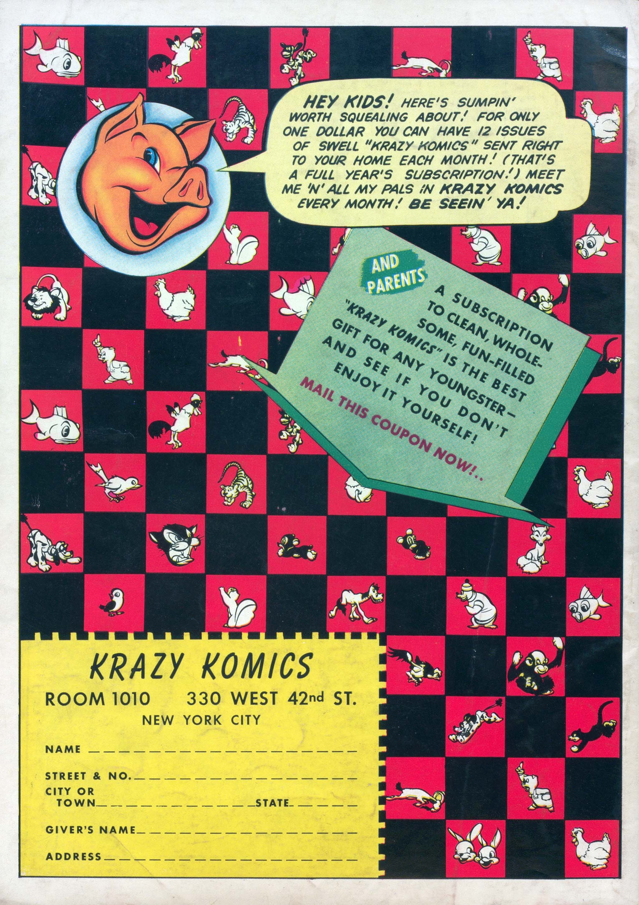 Read online Krazy Komics comic -  Issue #1 - 68