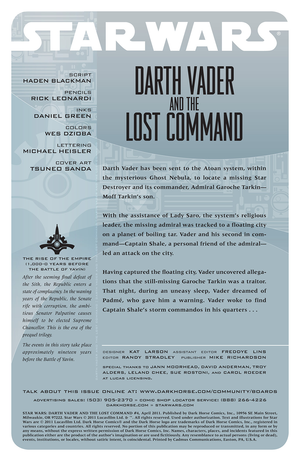 Read online Star Wars: Darth Vader and the Lost Command (2011) comic -  Issue #4 - 2