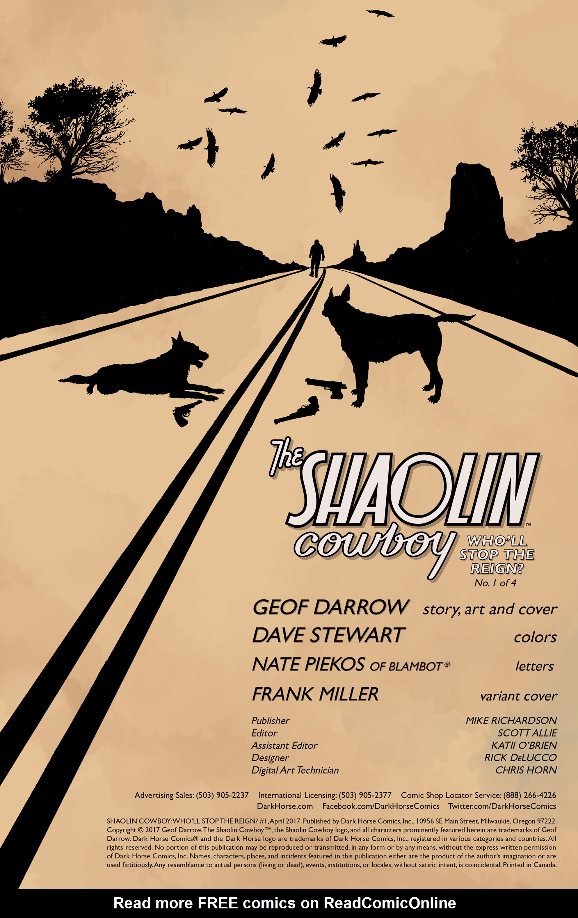 Read online The Shaolin Cowboy: Who'll Stop the Reign? comic -  Issue #1 - 2