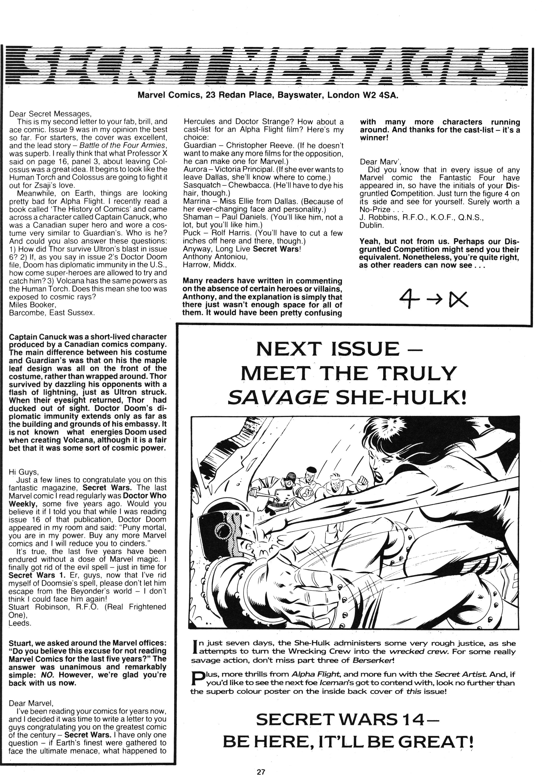 Read online Secret Wars (1985) comic -  Issue #13 - 27
