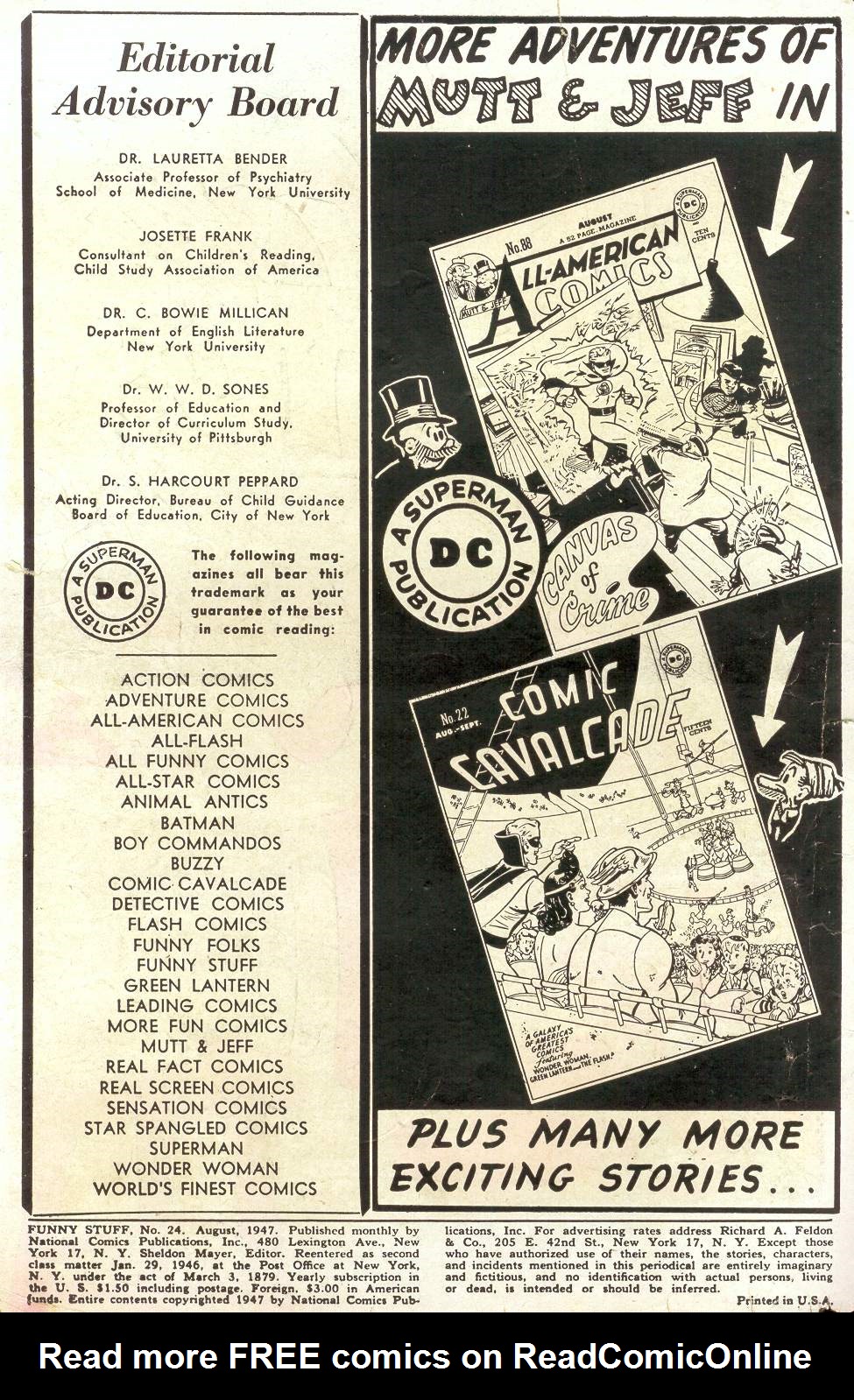 Read online Funny Stuff comic -  Issue #24 - 2