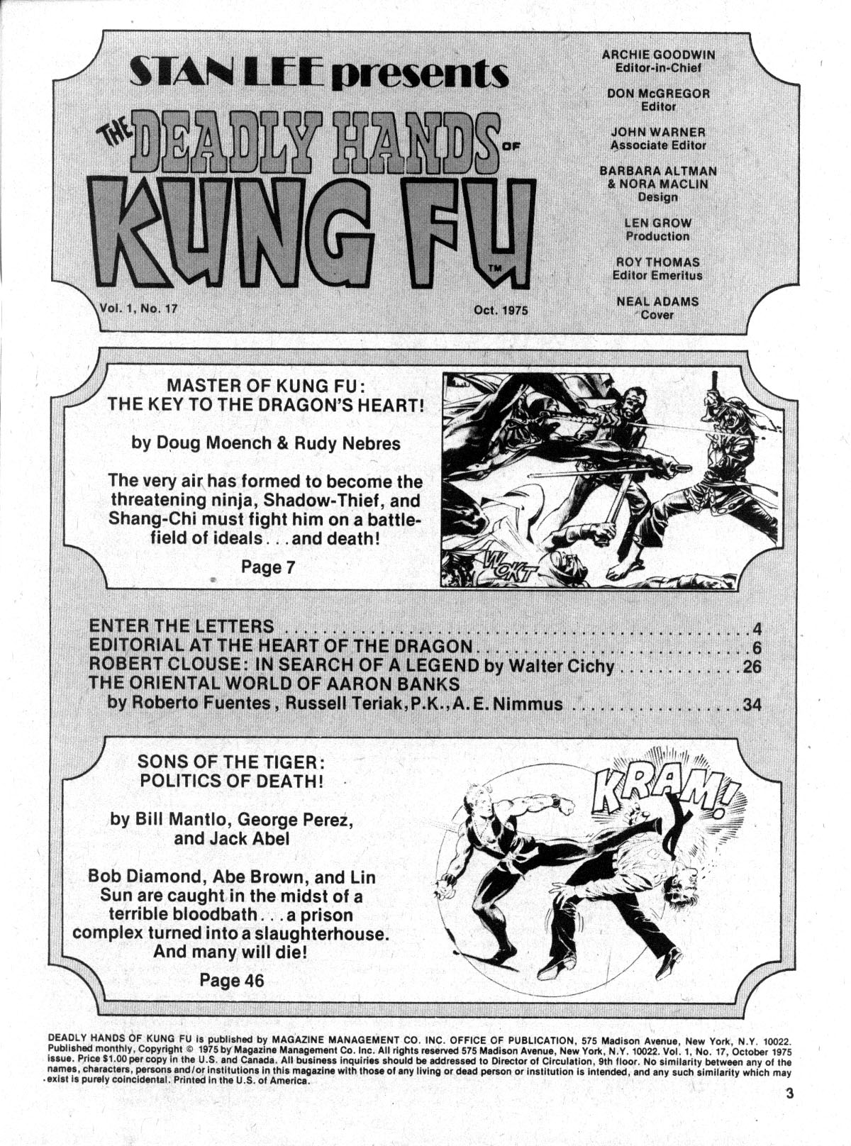 Read online The Deadly Hands of Kung Fu comic -  Issue #17 - 3